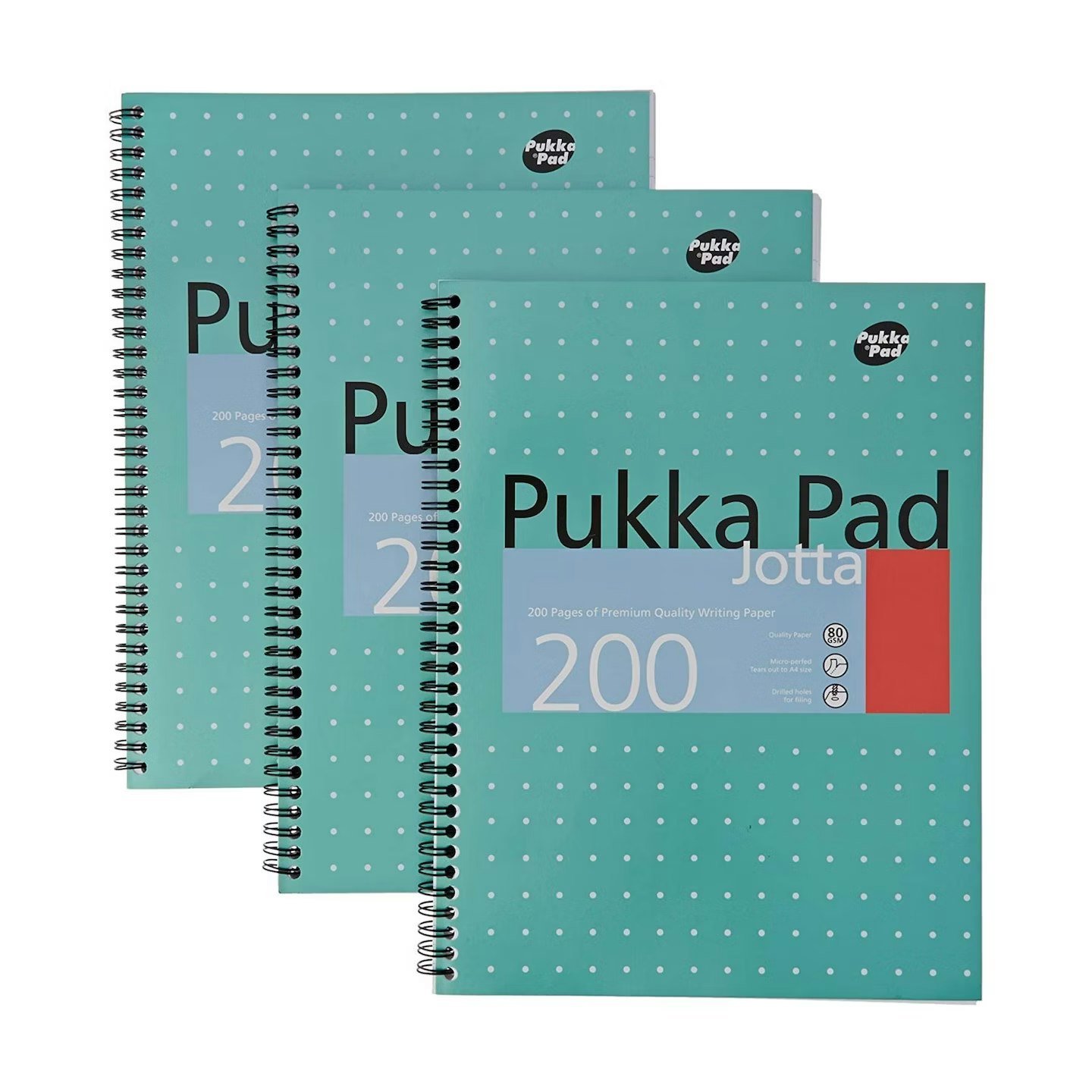 Pukka Pads A4 Metallic Jotta Wirebound Notebook (Pack of 3)
