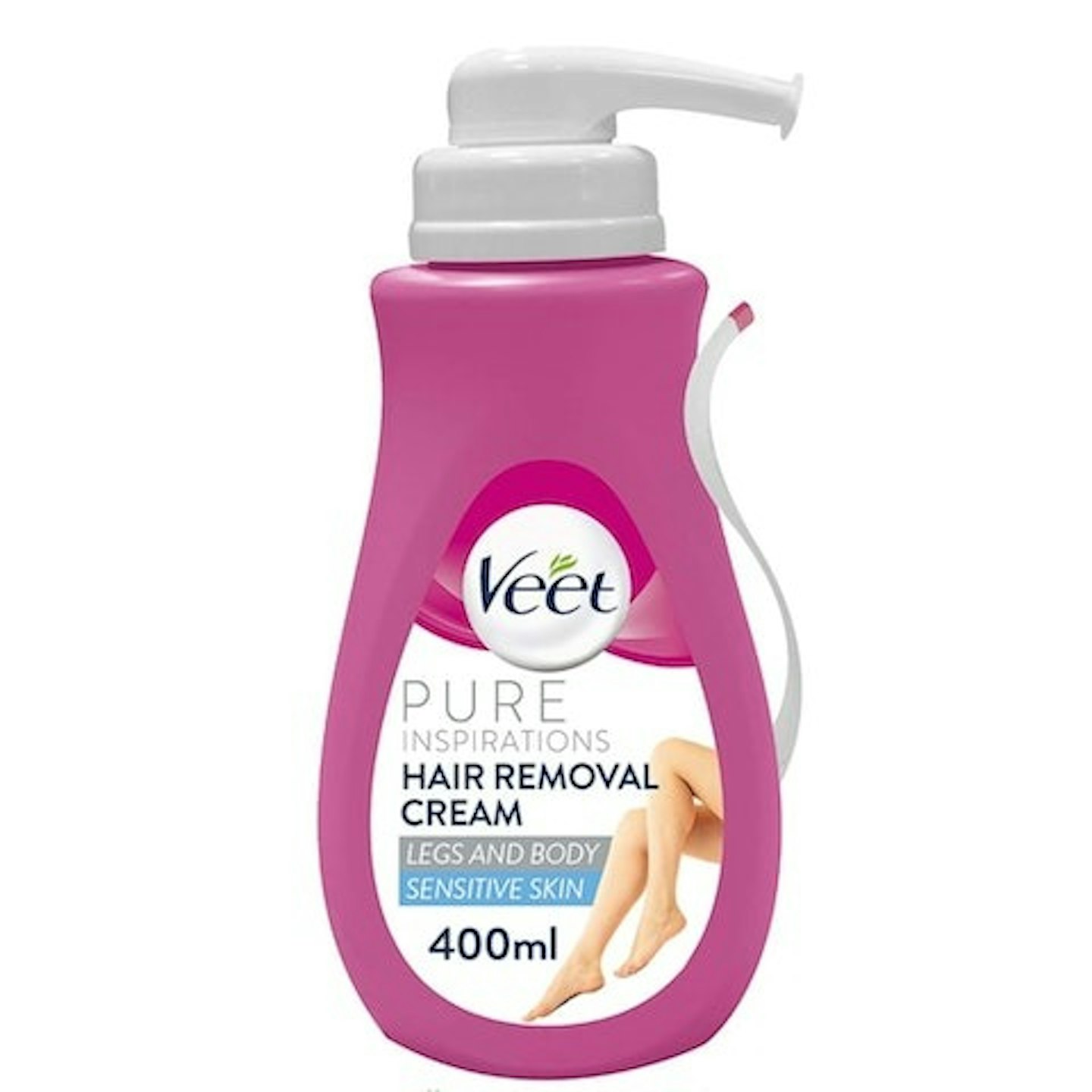 Veet Pure Hair Removal Cream, Legs & Body, Sensitive Skin, 400ml