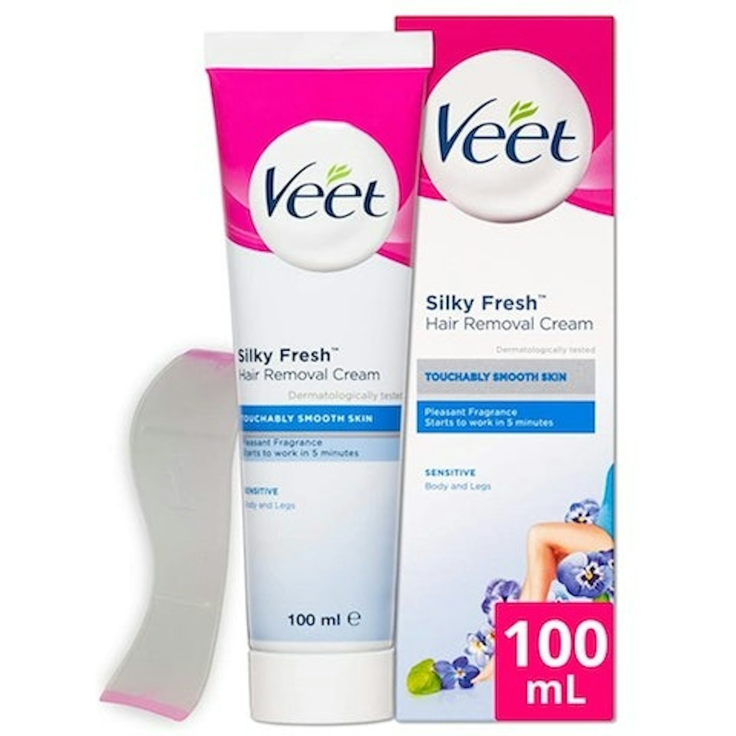 Veet Pure Hair Removal Cream, Legs & Body, Sensitive Skin, 100ml