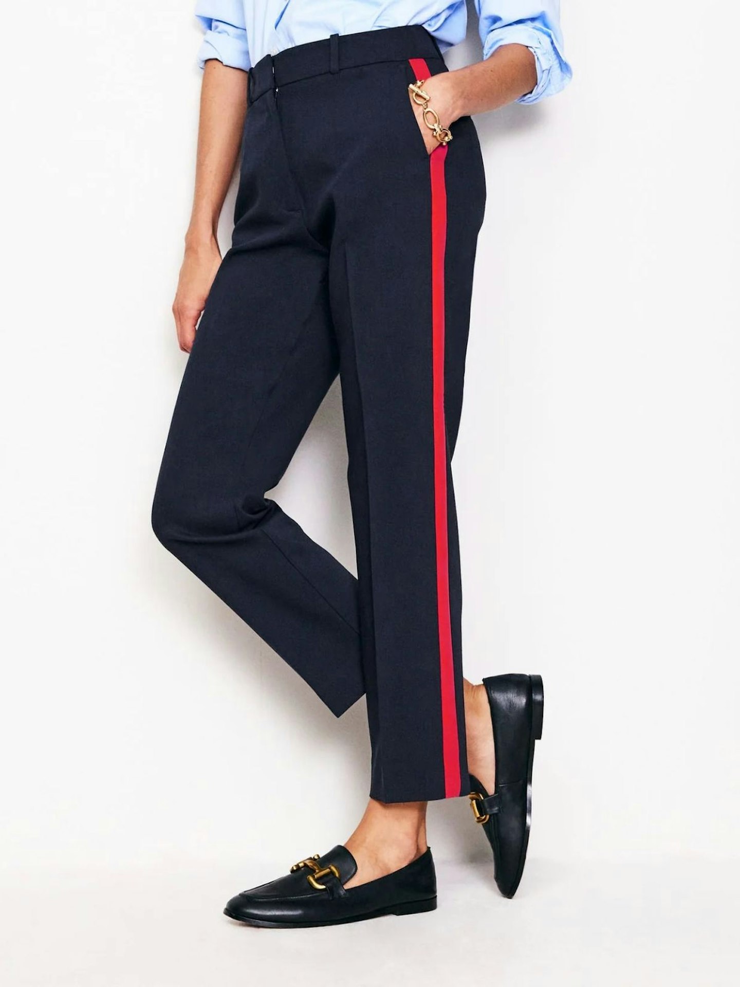 Boden Kew Side Stripe Trousers
