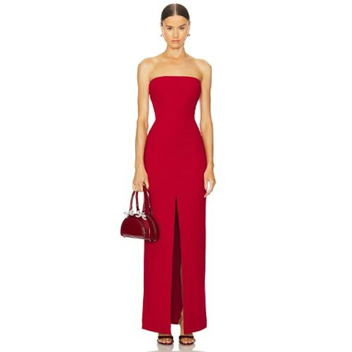 Bysha strapless stretch-crepe maxi dress