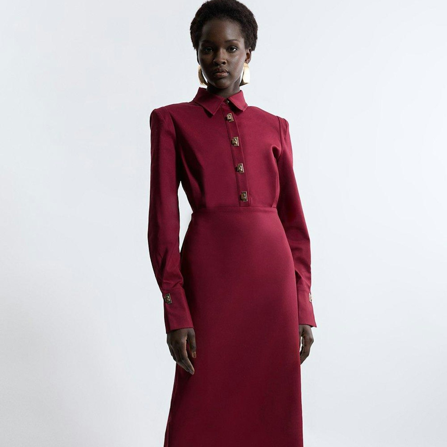 karen millen burgundy dress