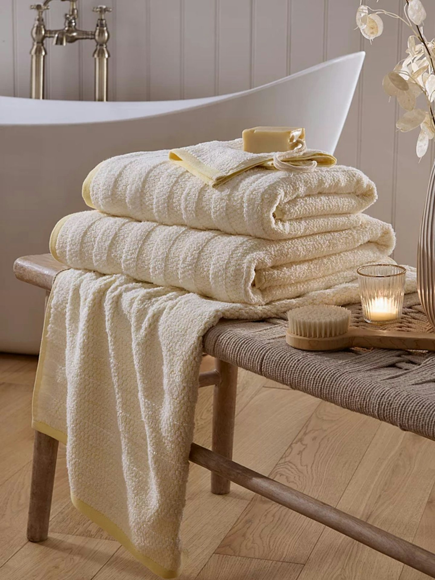 Stacey Solomon Yellow Textured Cotton Towel Range