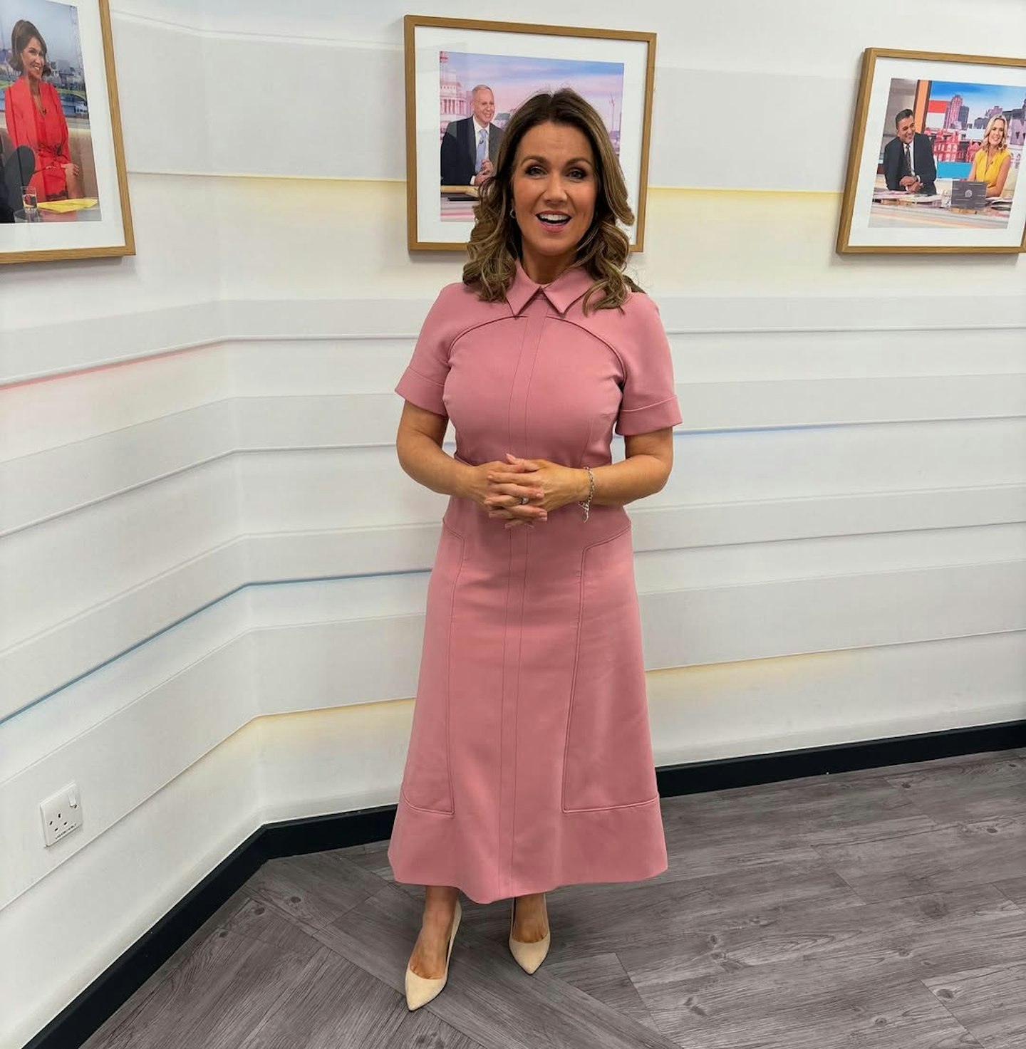 Susanna Reid in dusty pink dress