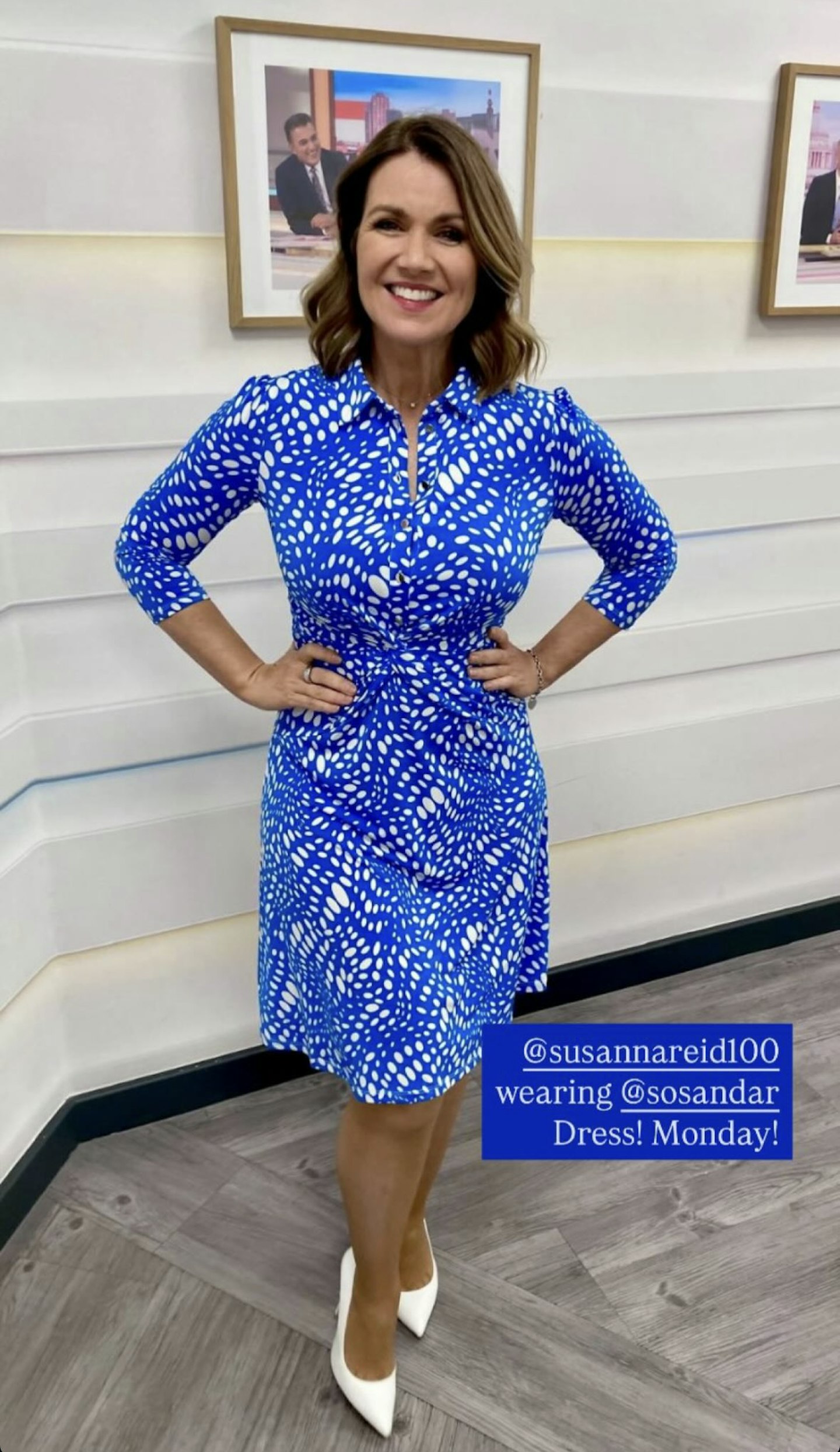 Susanna blue spot dress
