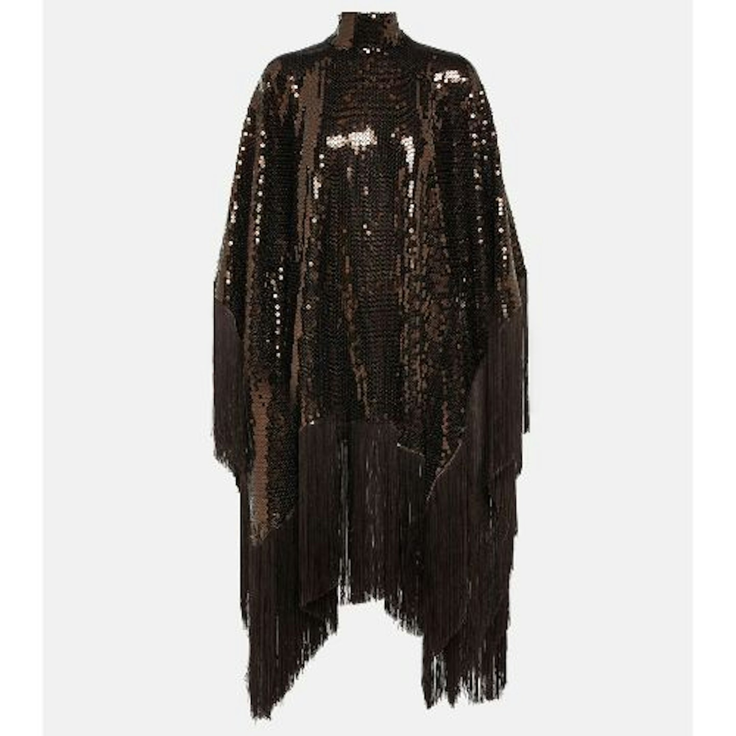 Taller Marmo Fringed-trimmed sequined minidress