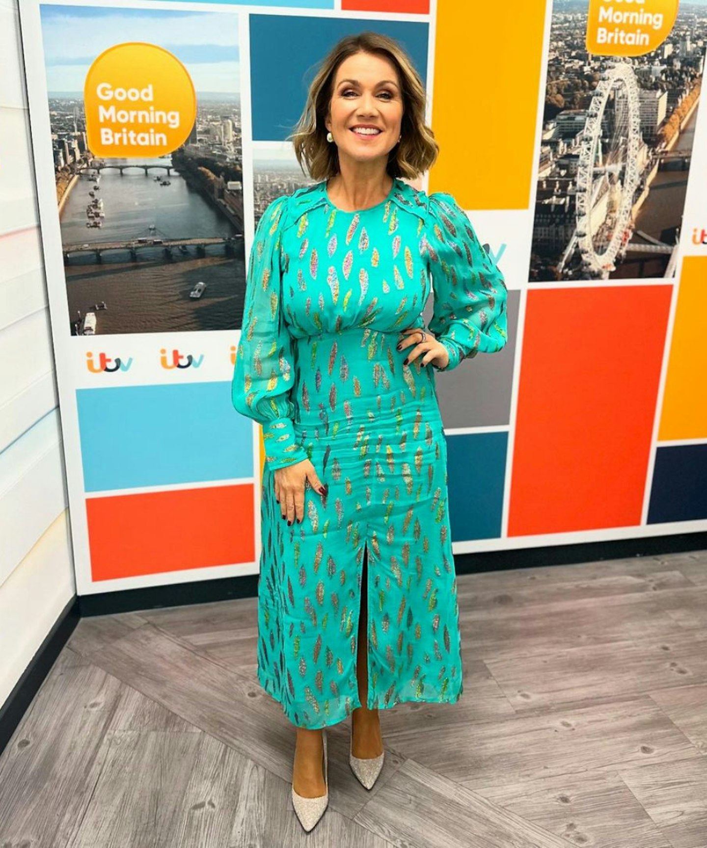 Susanna reid green midi dress