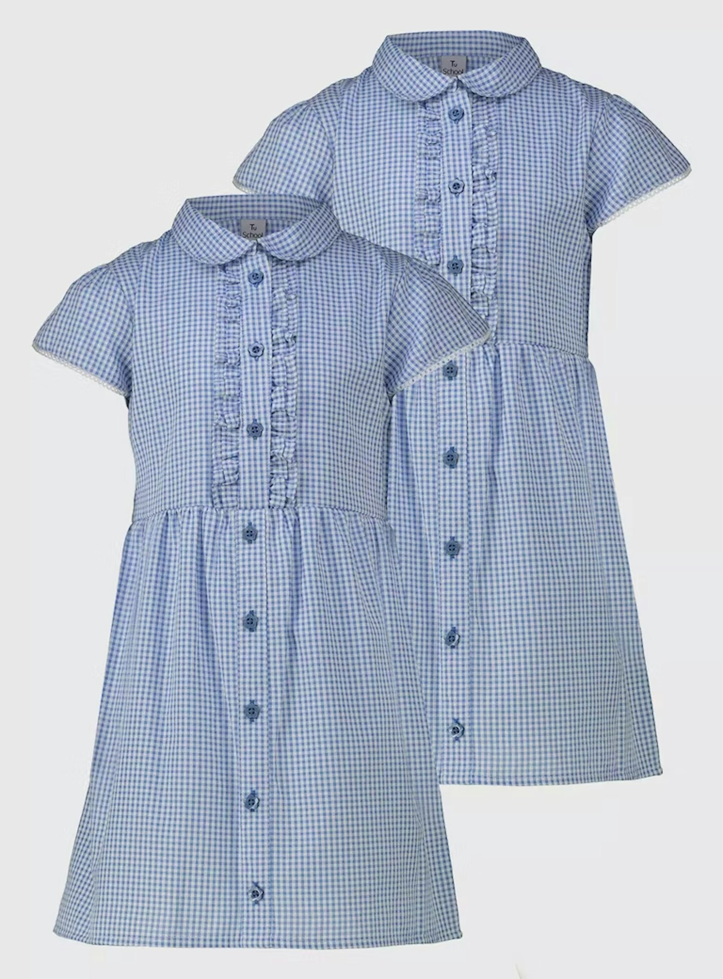 Tu Blue Classic Gingham Dress 2 Pack