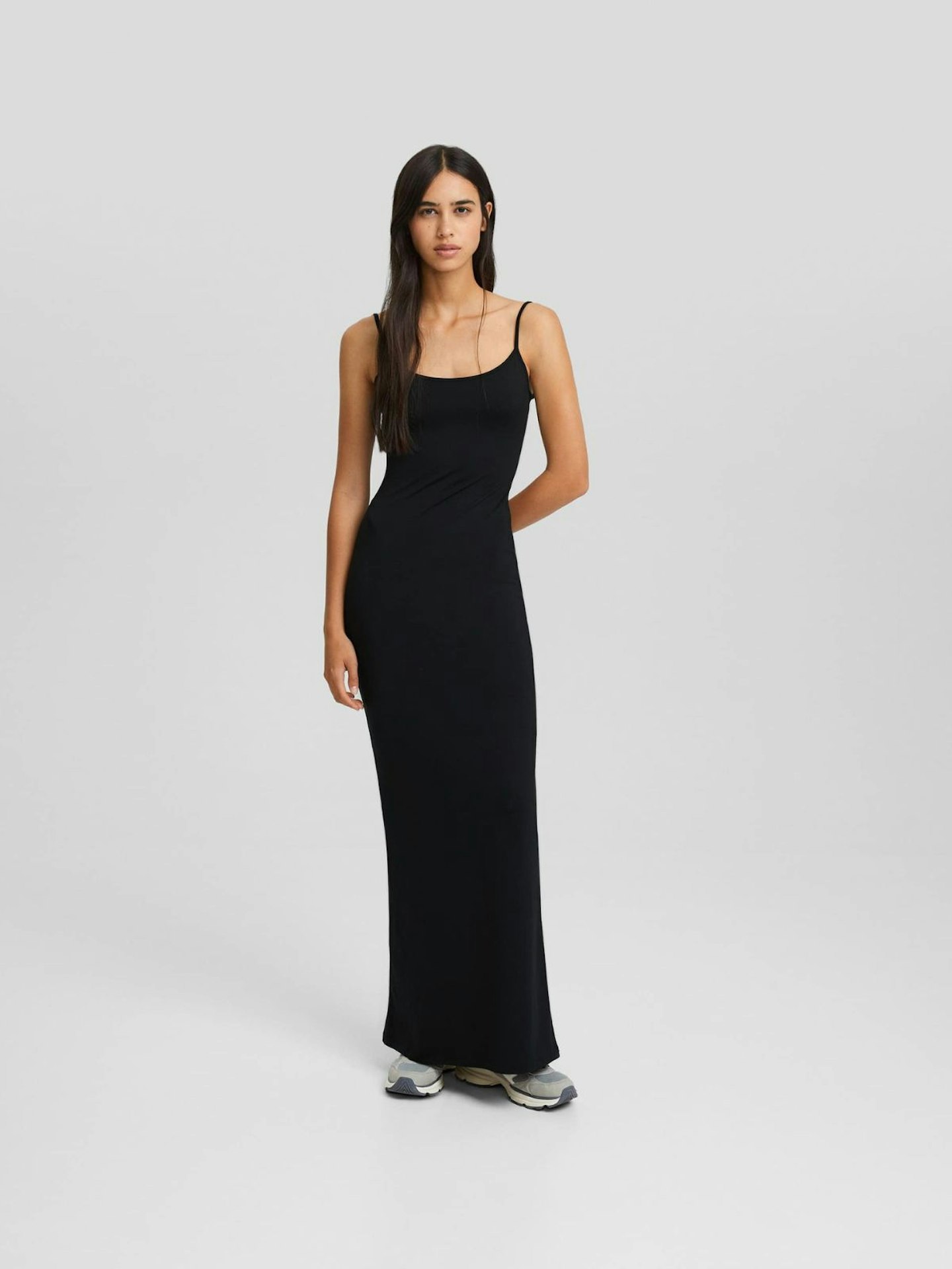 Fitted Long Strappy Dress