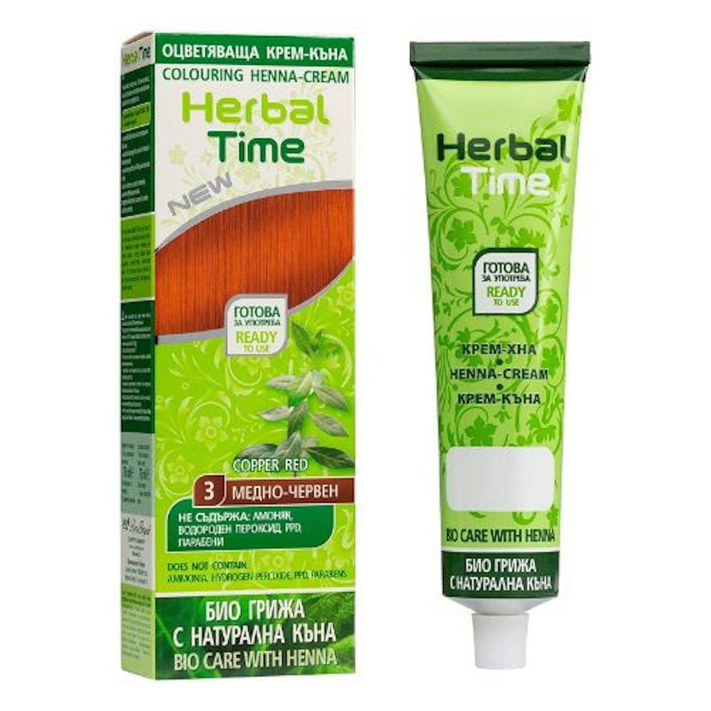 Herbal Time Henna Natural Cream Colour in Coppery Red