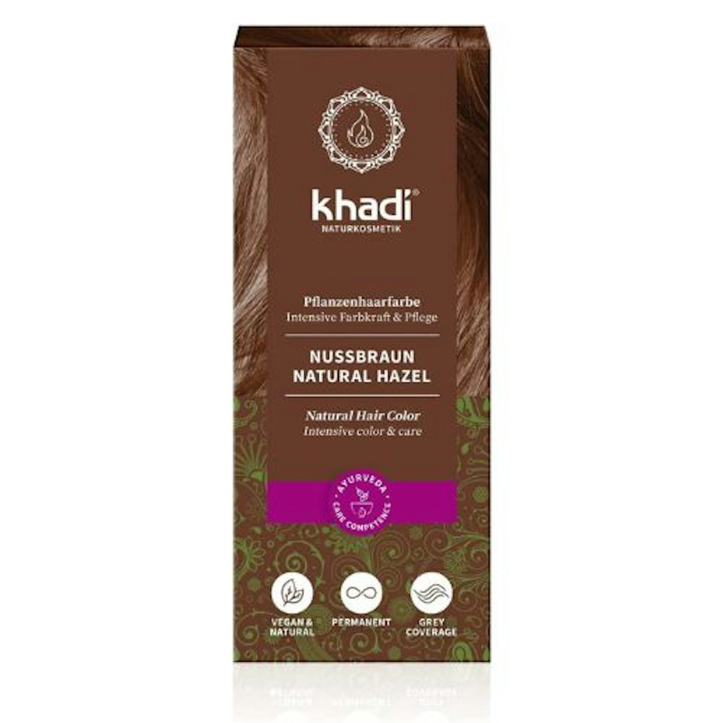 Khadi Plant Hair Dye with Henna and Amla in Nut Brown