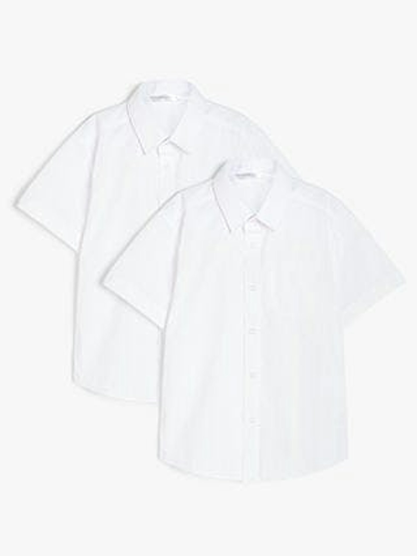 John Lewis Boys' Short Sleeved Stain Resistant Easy Care Shirt, Pack of 2