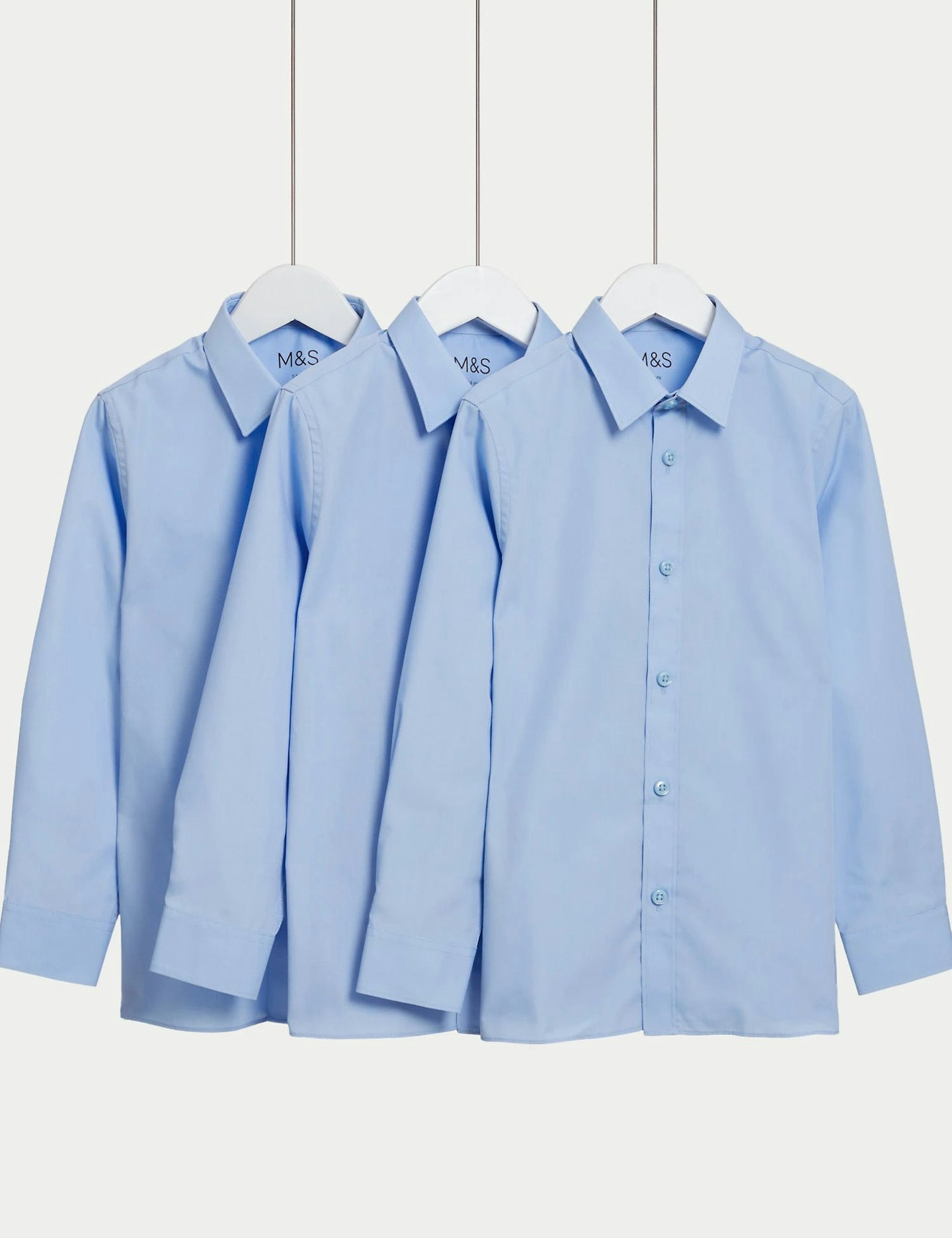 Marks and Spencer 3pk Girls' Easy Iron School Shirts (2-16 Yrs)