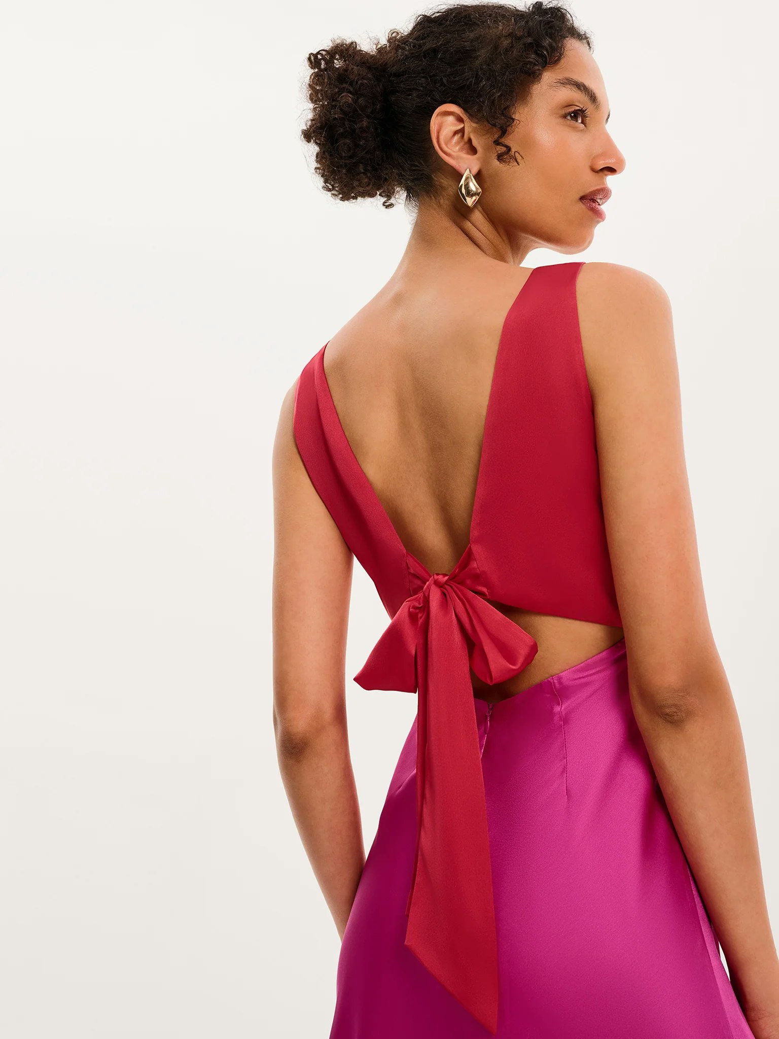 Maggy Dress in Red and Pink