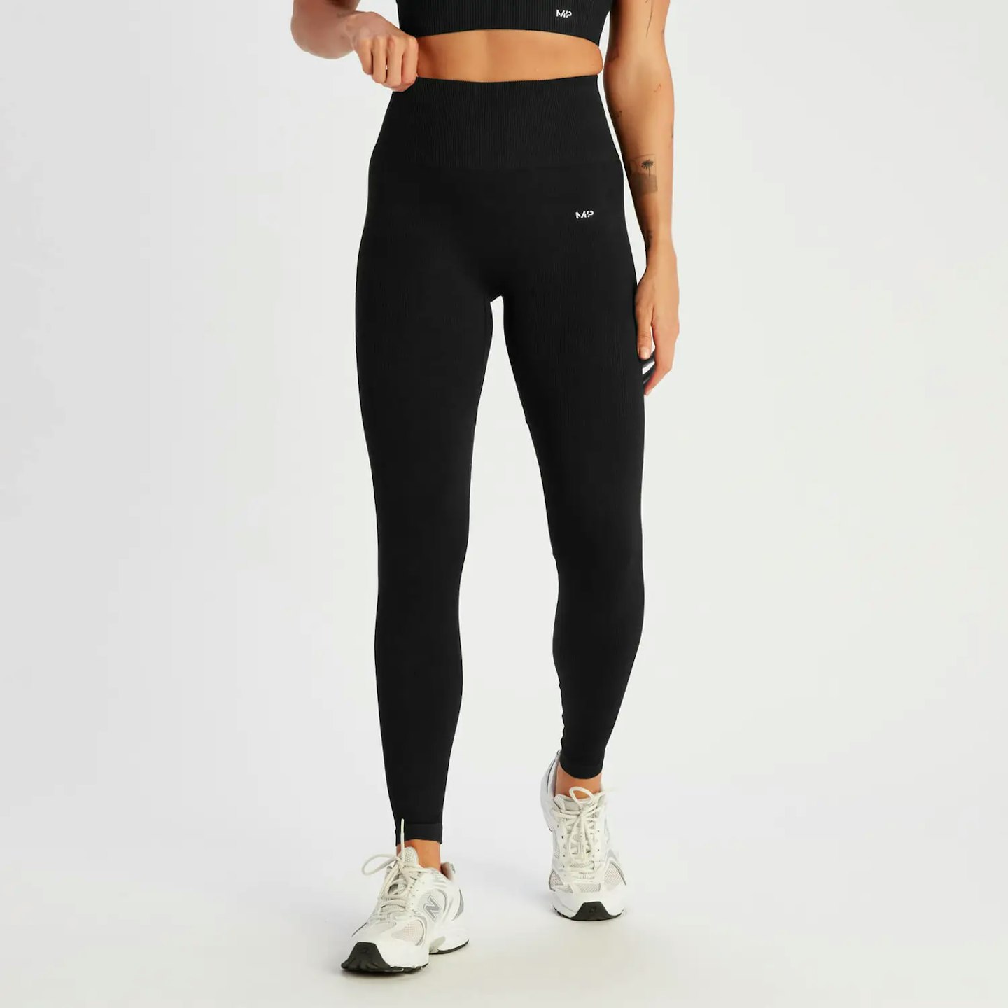MP Women's Tempo Rib Seamless Leggings - Black