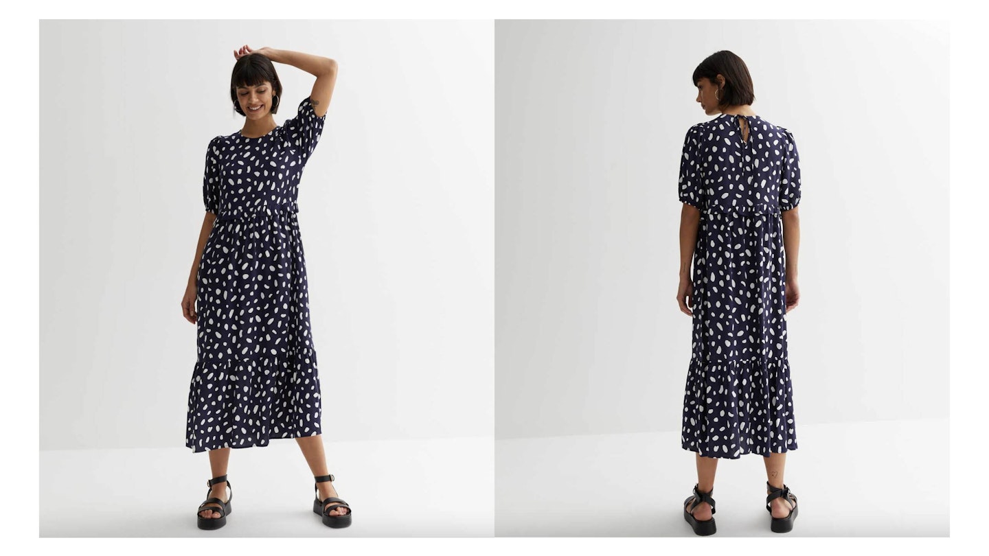 polka dot dress front and back