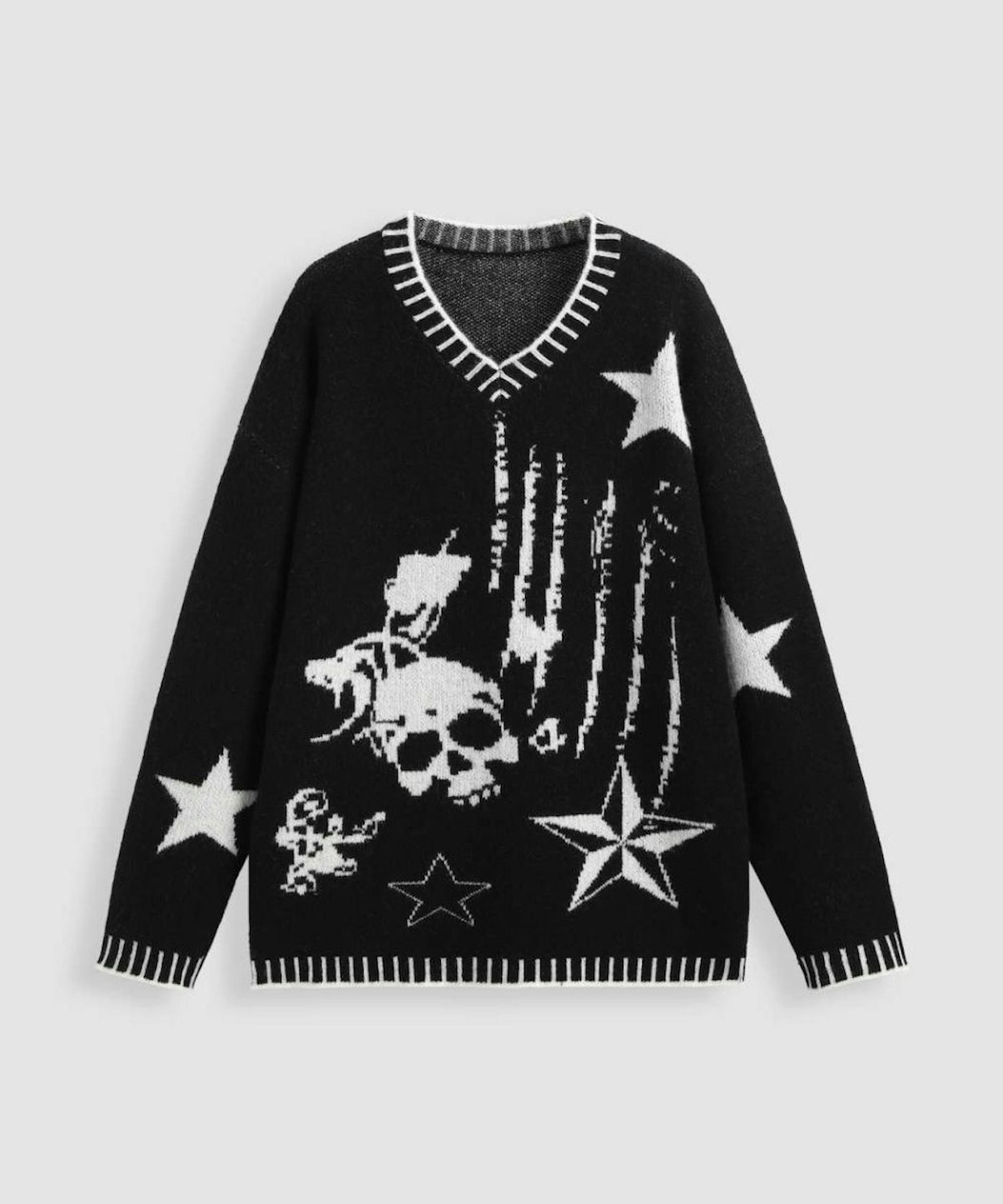 Cider Skull & Star Pattern Sweater