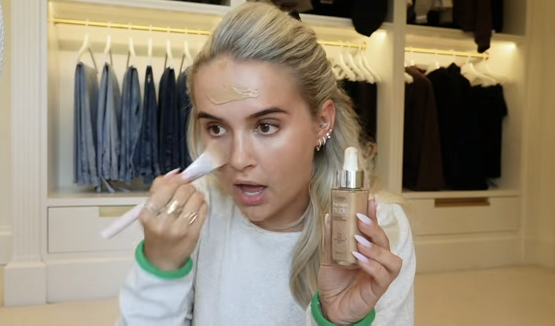 Molly-Mae with Loreal serum foundation YouTube