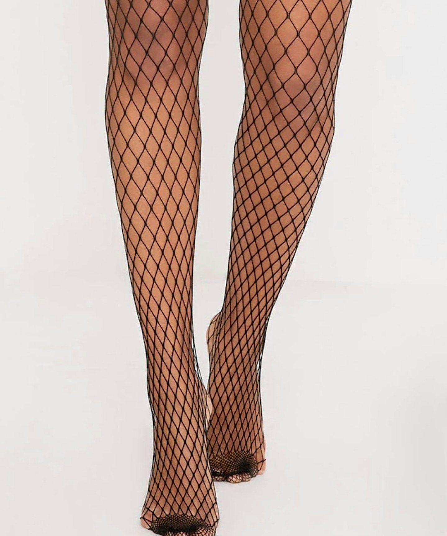 PrettyLittleThing Kelsie Black Medium Net Fishnet Tights