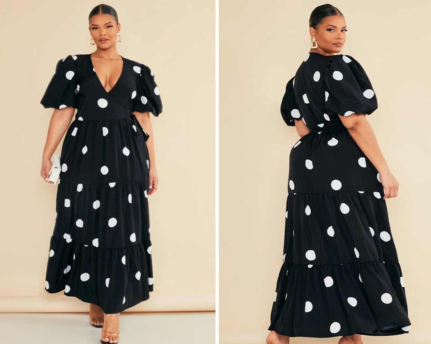 Alison's Polka Dot Black and White Dress Dupe