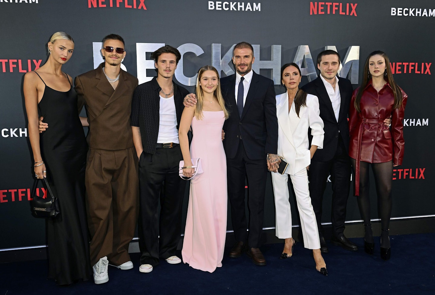 beckham family at the netflix premiere