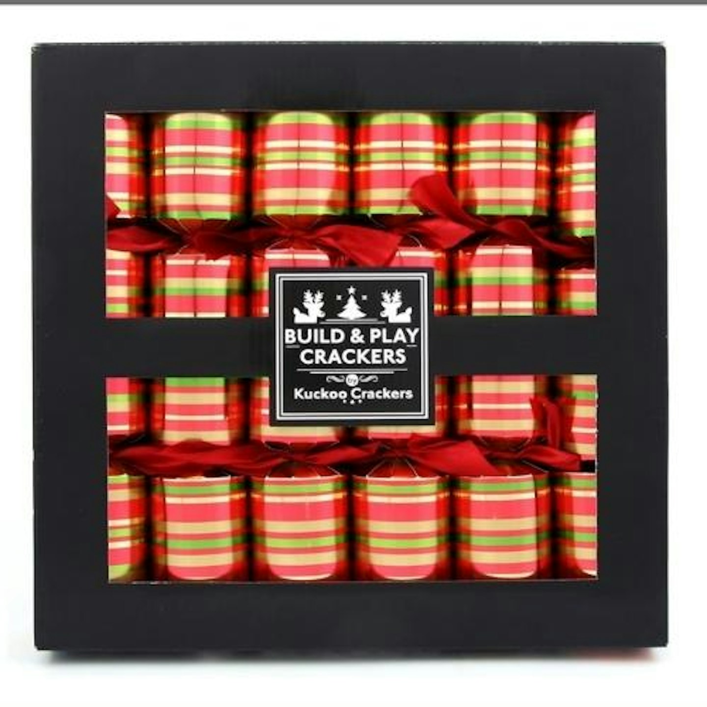 Kuckoo Crackers - 6 x 12-inch Build & Play Christmas Building Block Christmas Crackers