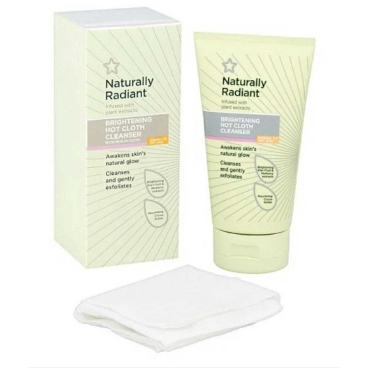 Superdrug Naturally Radiant Hot Cloth Face Cleanser 150ml