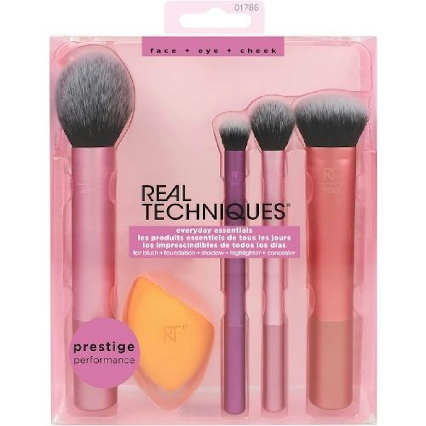 Real Techniques Everyday Essentials Makeup Brush Complete Face Set