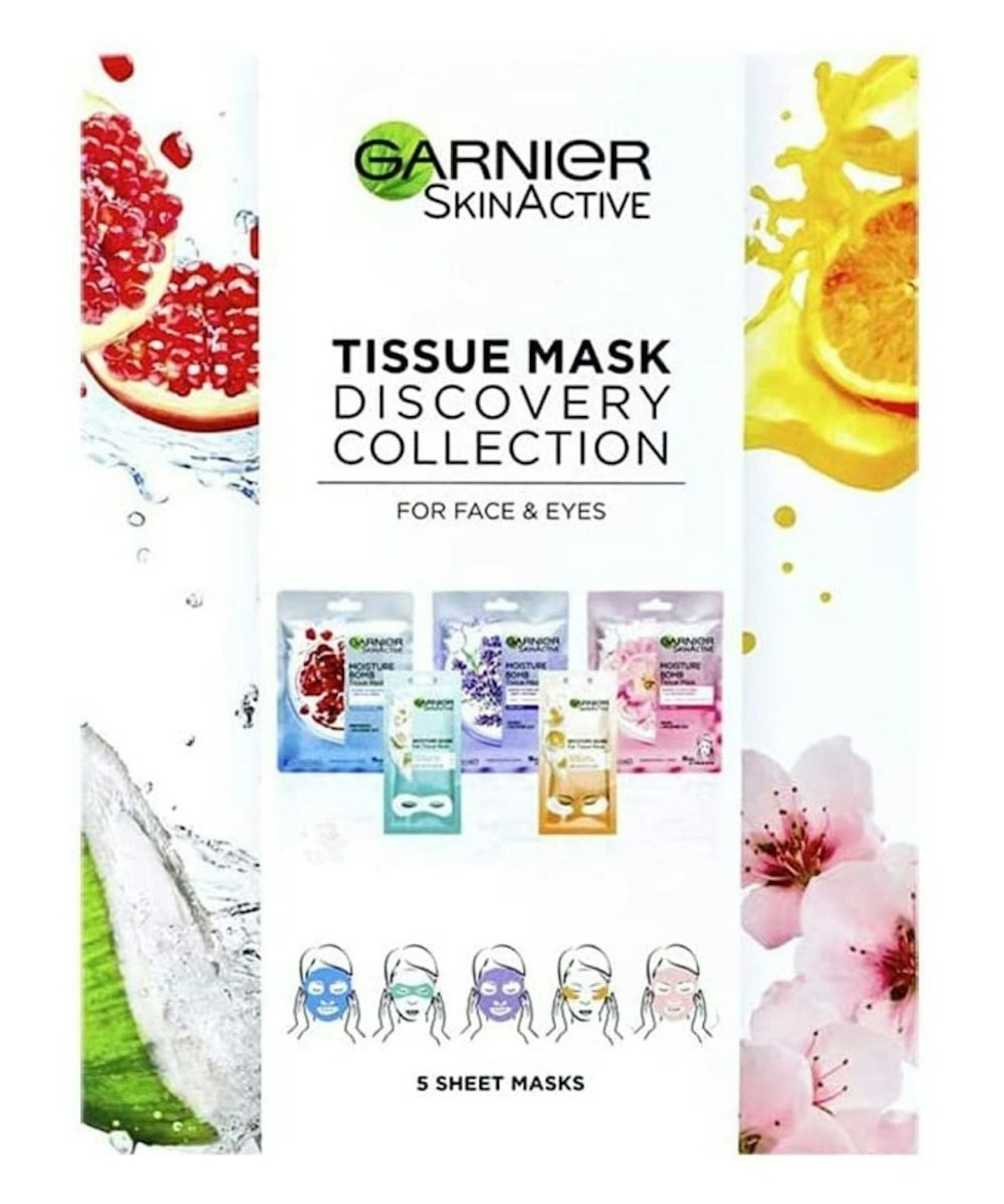 Garnier Discovery Collection Tissue Mask, 5-Count