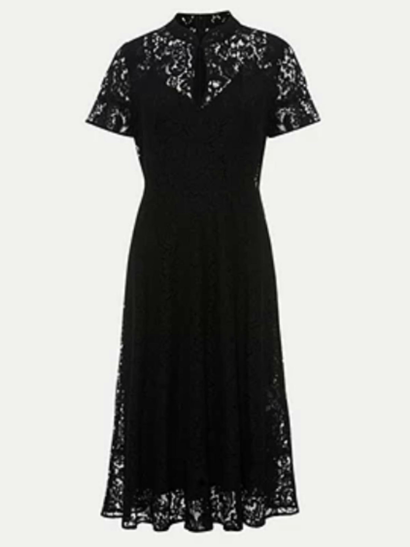 Phase Eight Rimsha Midi Lace Dress, Black