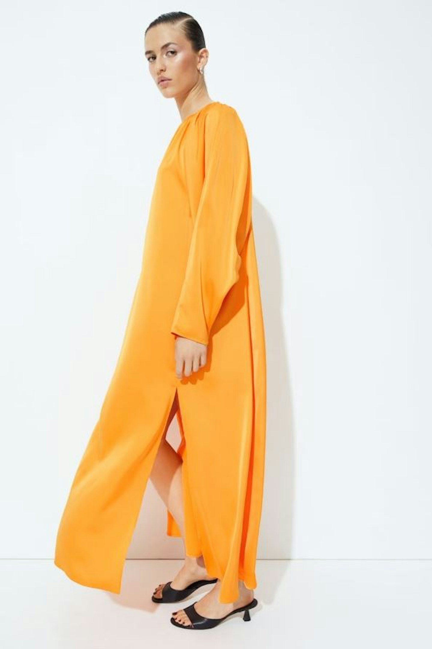H&M orange satin maxi dress.jpg