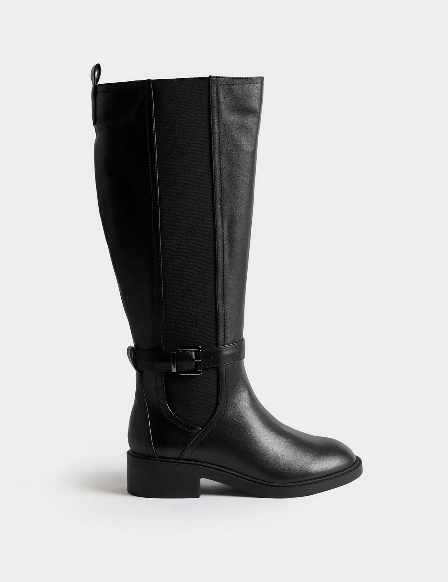 M&S COLLECTION Riding Buckle Flat Knee High Boots