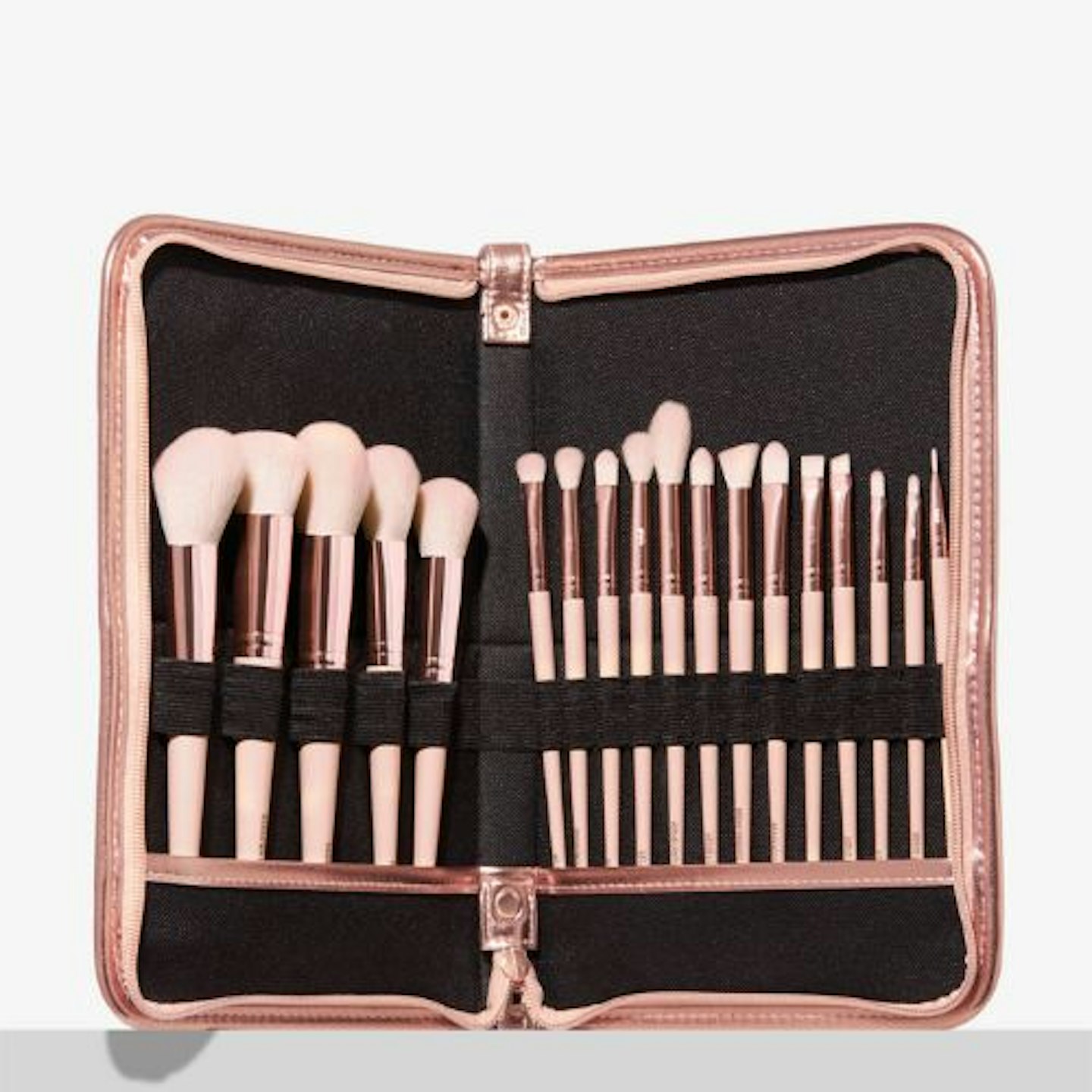 Rose Glow 18 Piece Brush Set With Brush Stand