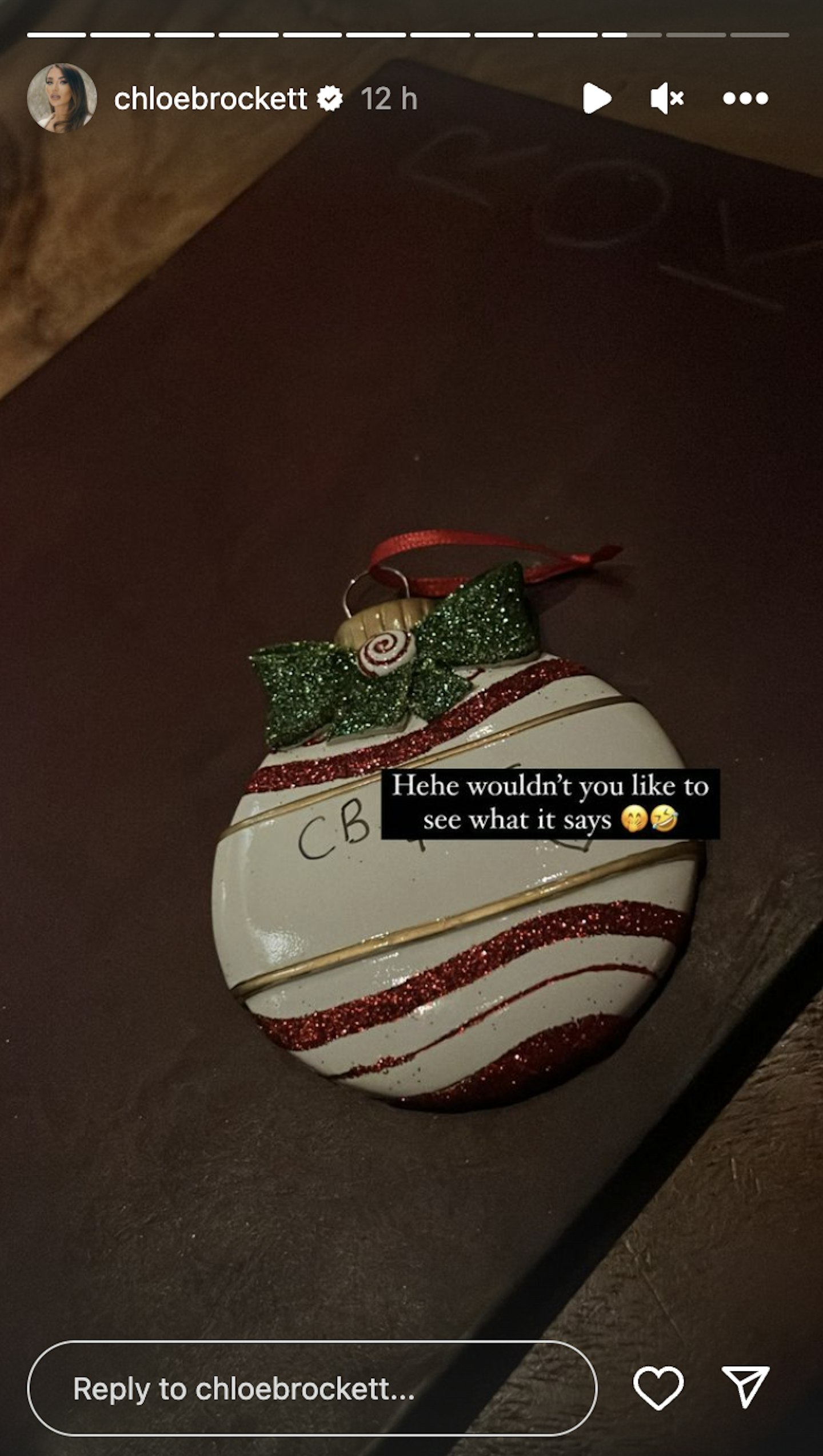 Chloe Brockett Christmas ornament new romance