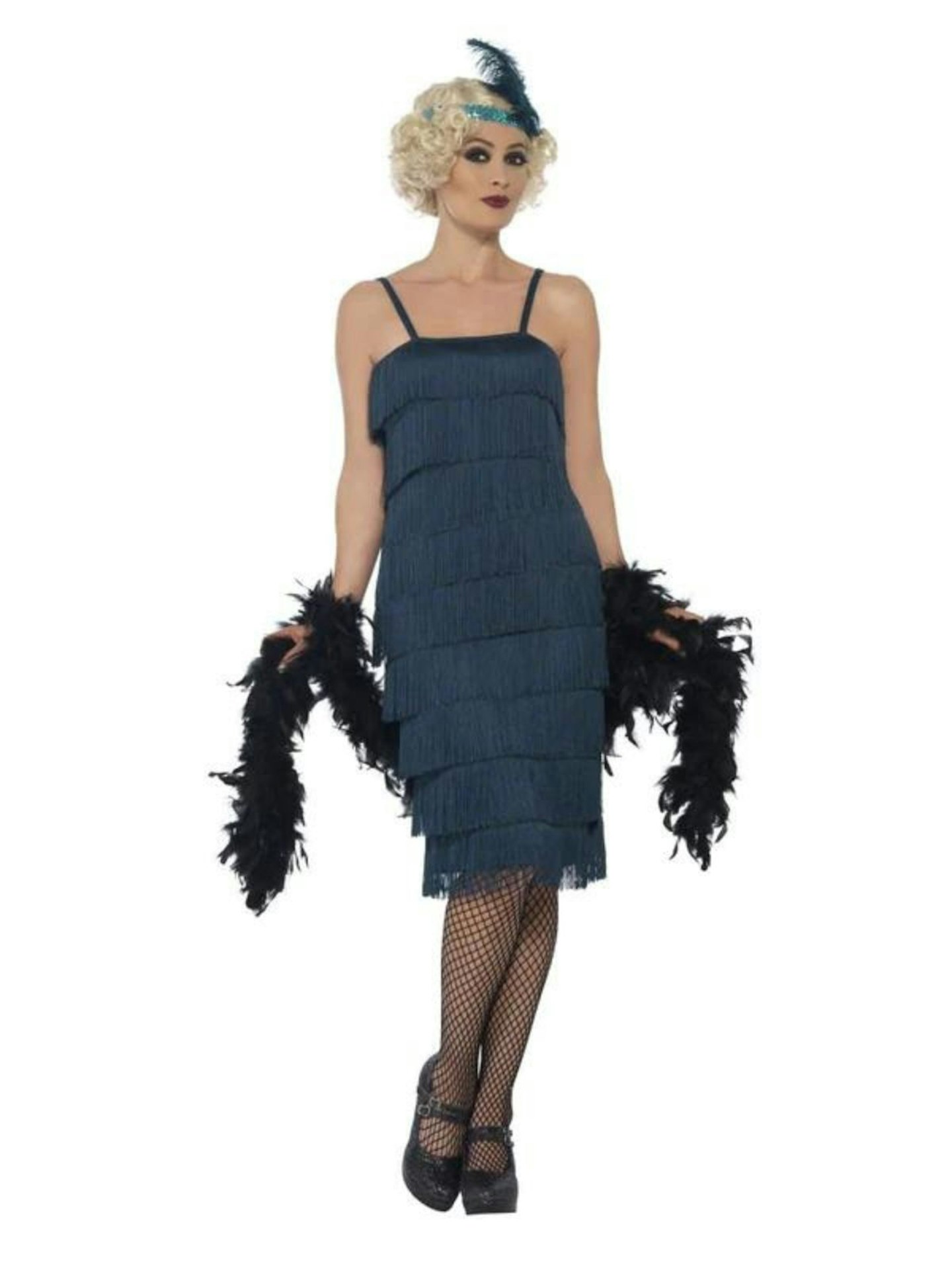 Flapper Costume in Teal Green