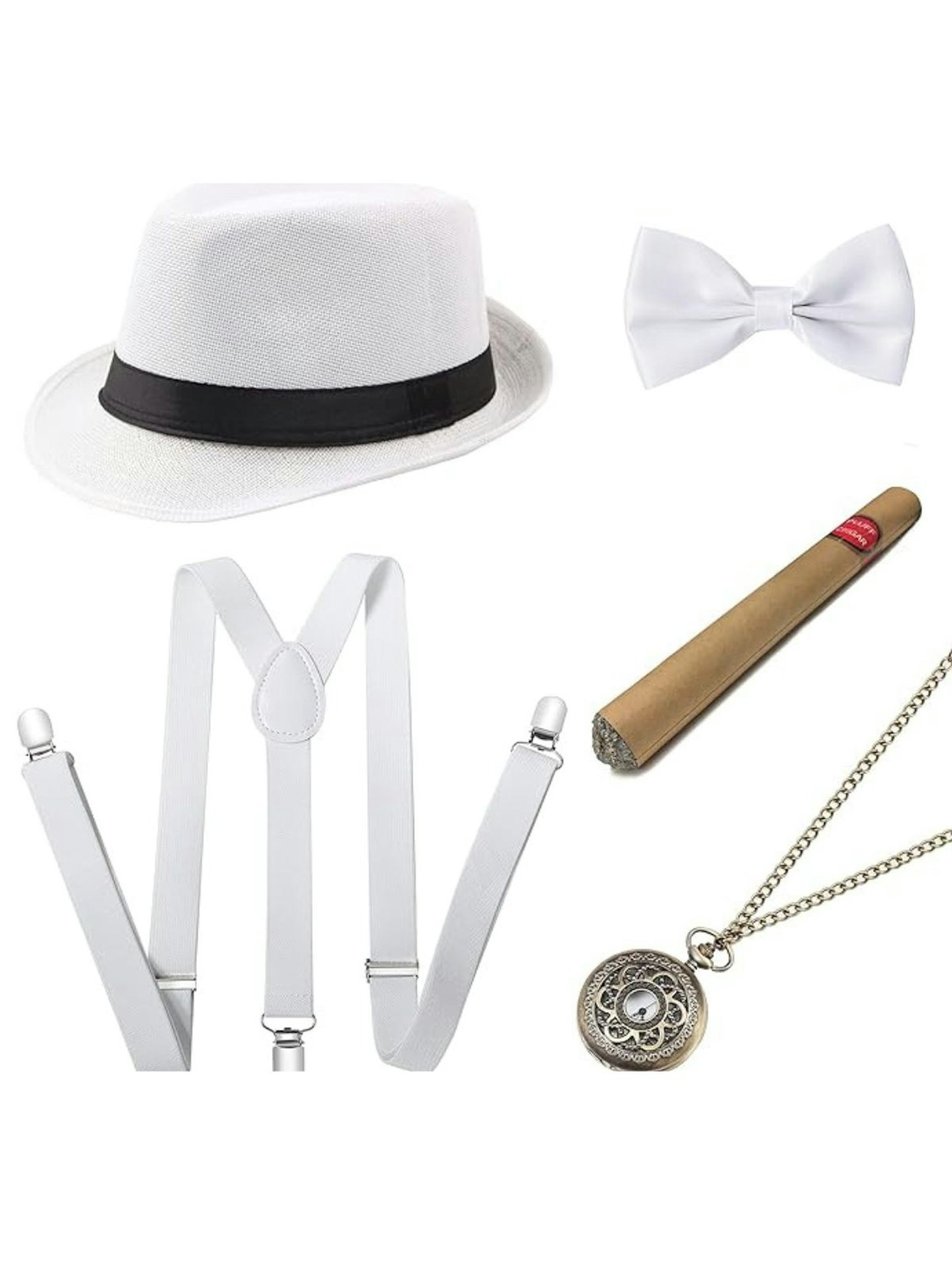 BABEYOND 1920s Mens Gatsby Gangster Accessories