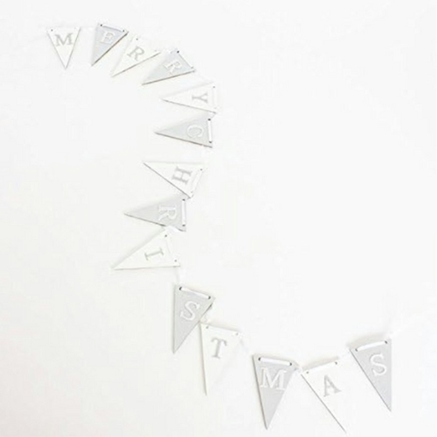 Christmas Bunting - Silver & White Christmas Garland