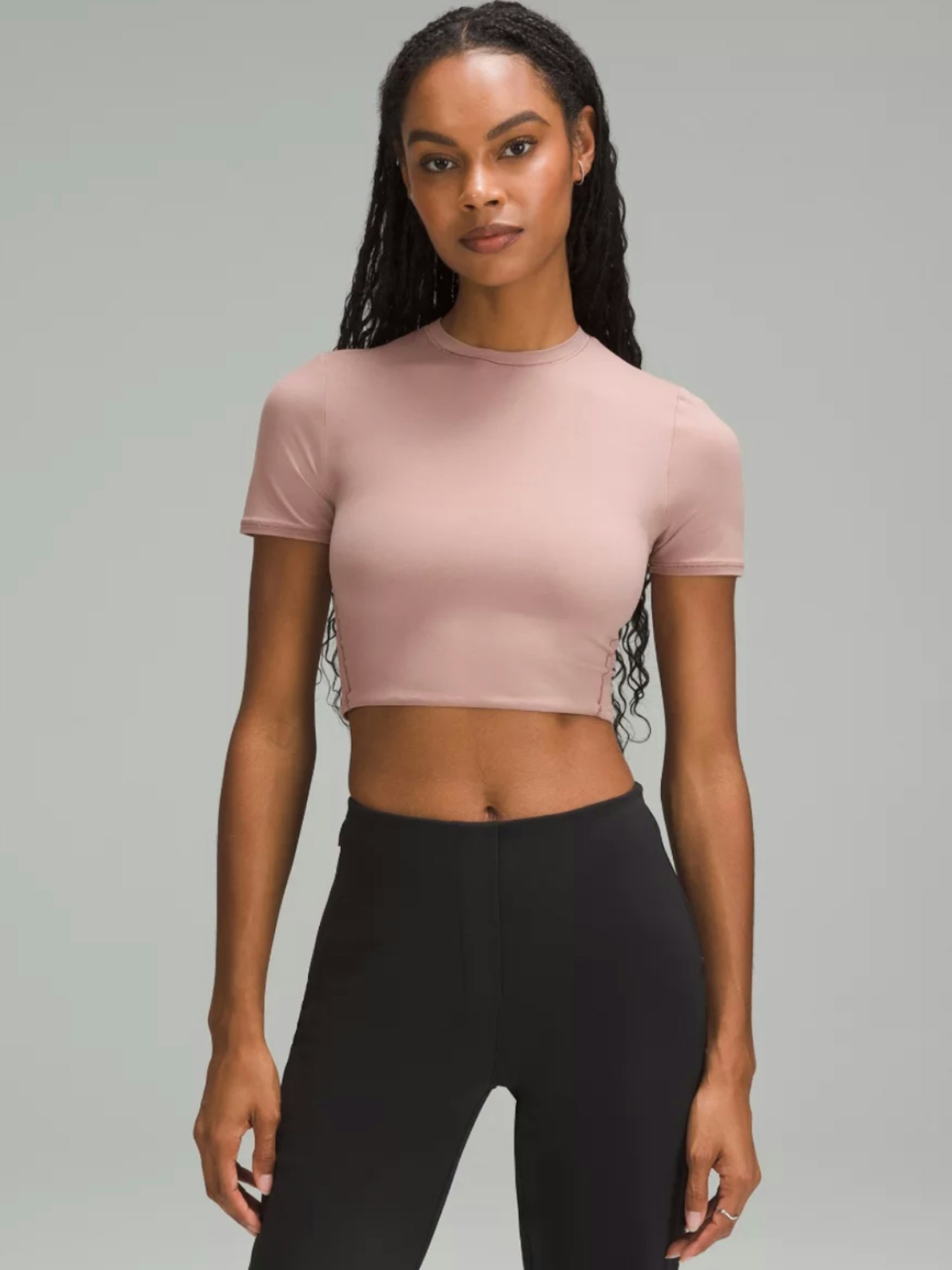 lululemon Wundermost Ultra-Soft Nulu Crewneck Cropped T-Shirt