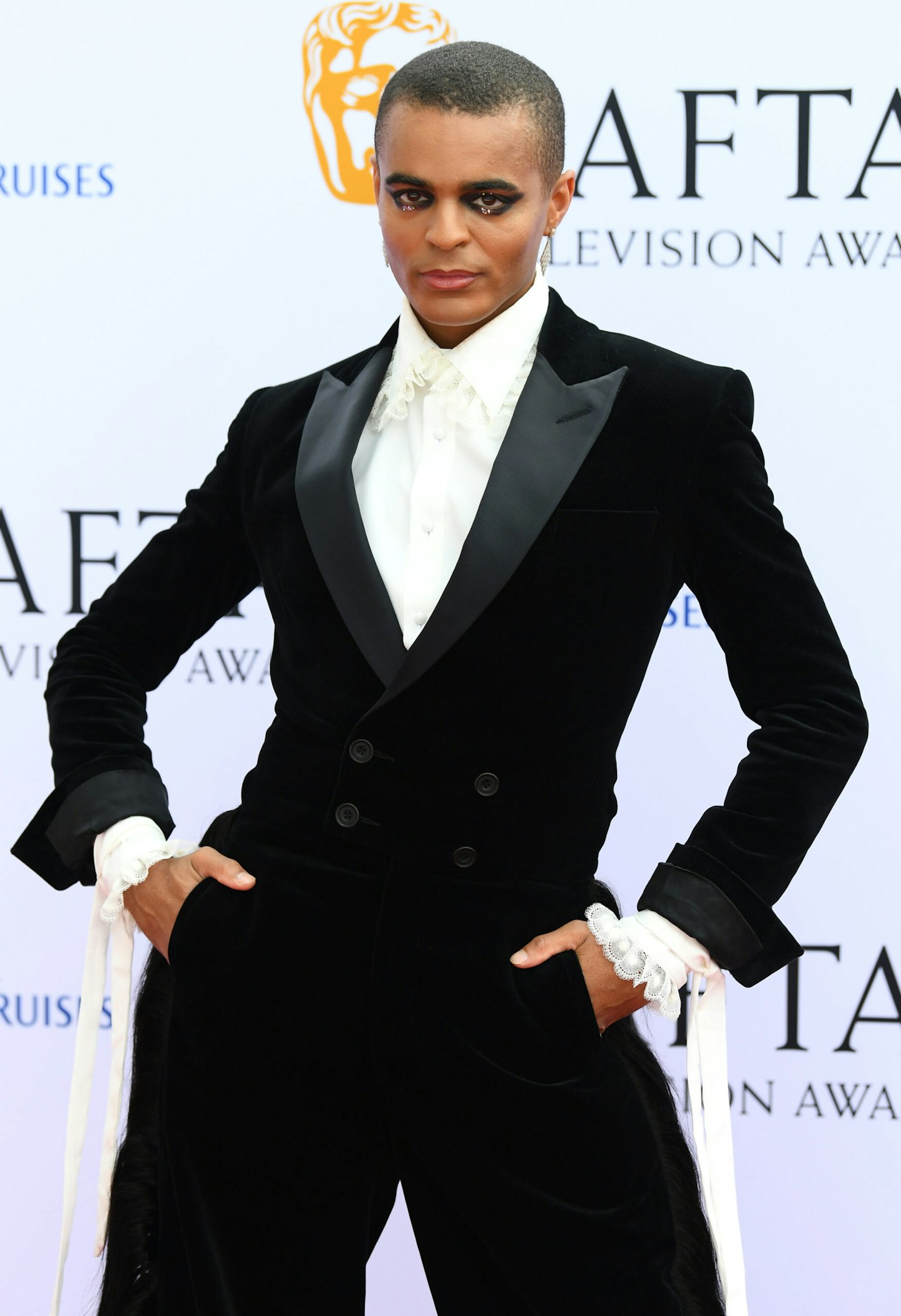 strictly layton williams on the bafta red carpet in 2023