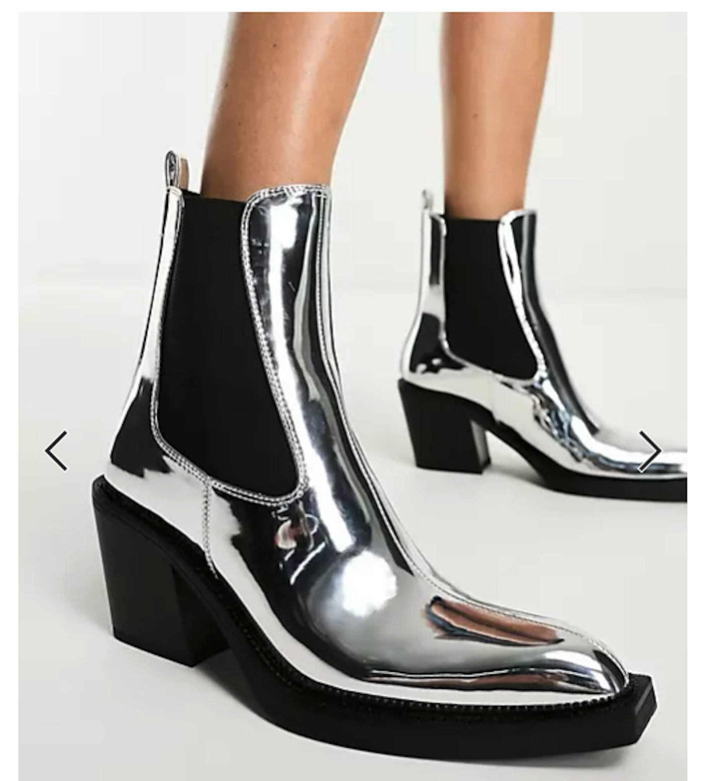 ASOS Silver Western Boots 