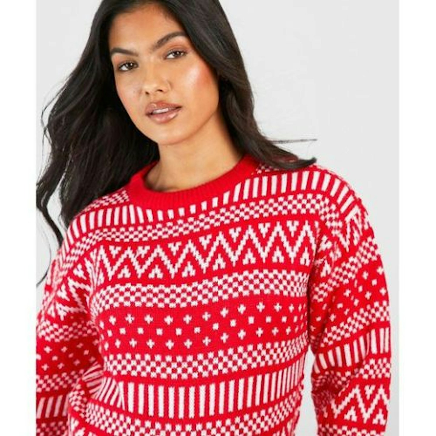 BOOHOO Maternity Fairisle Christmas Jumper