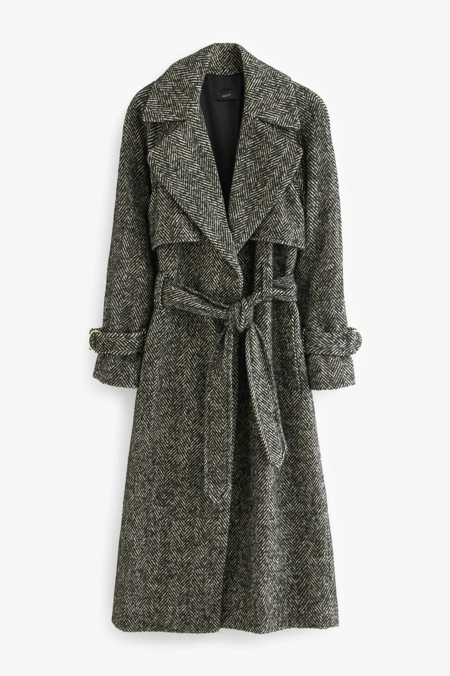 Next, Belted Quilt Lined Trench Style Coat