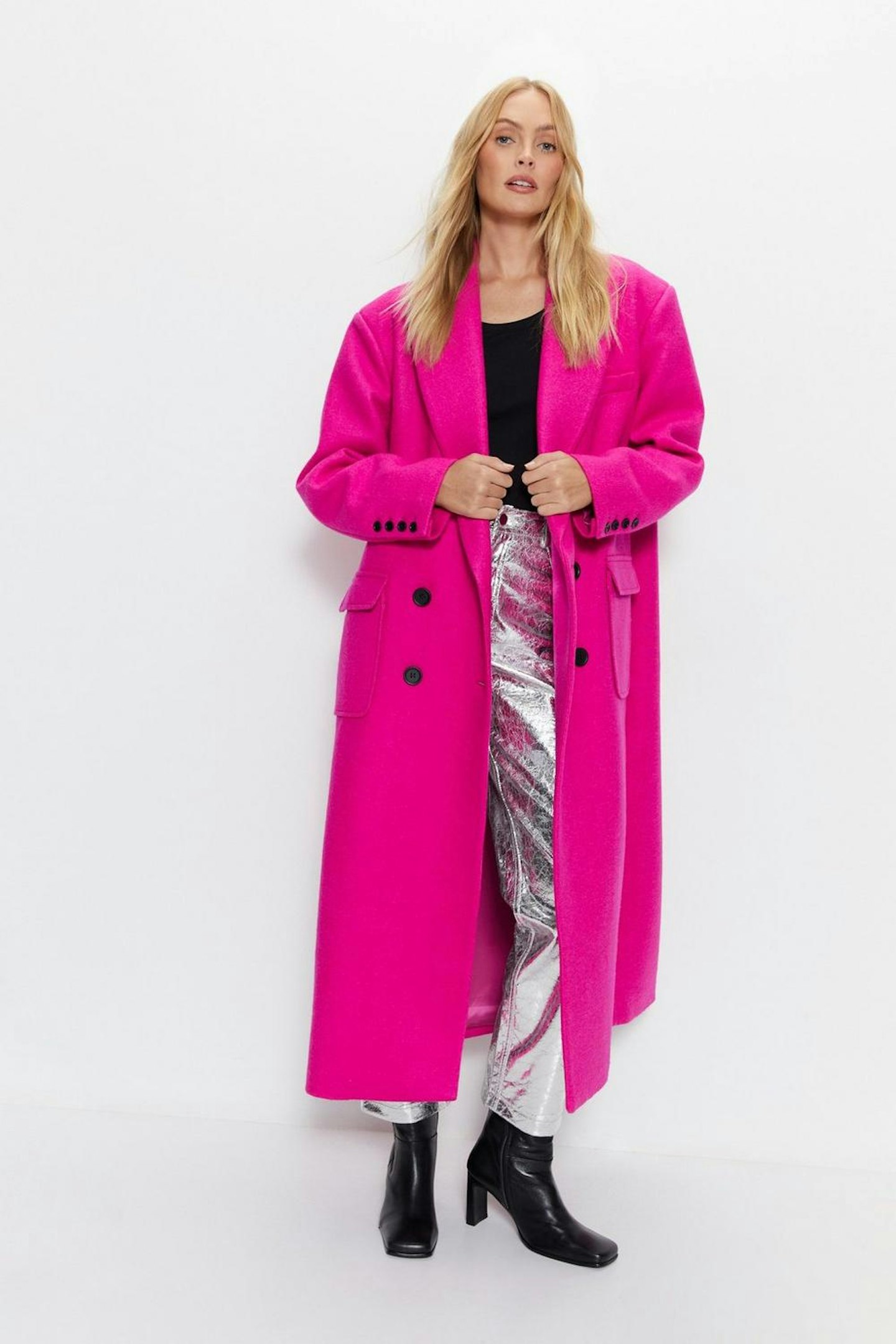 Warehouse Premium Wool Look Tailored Coat