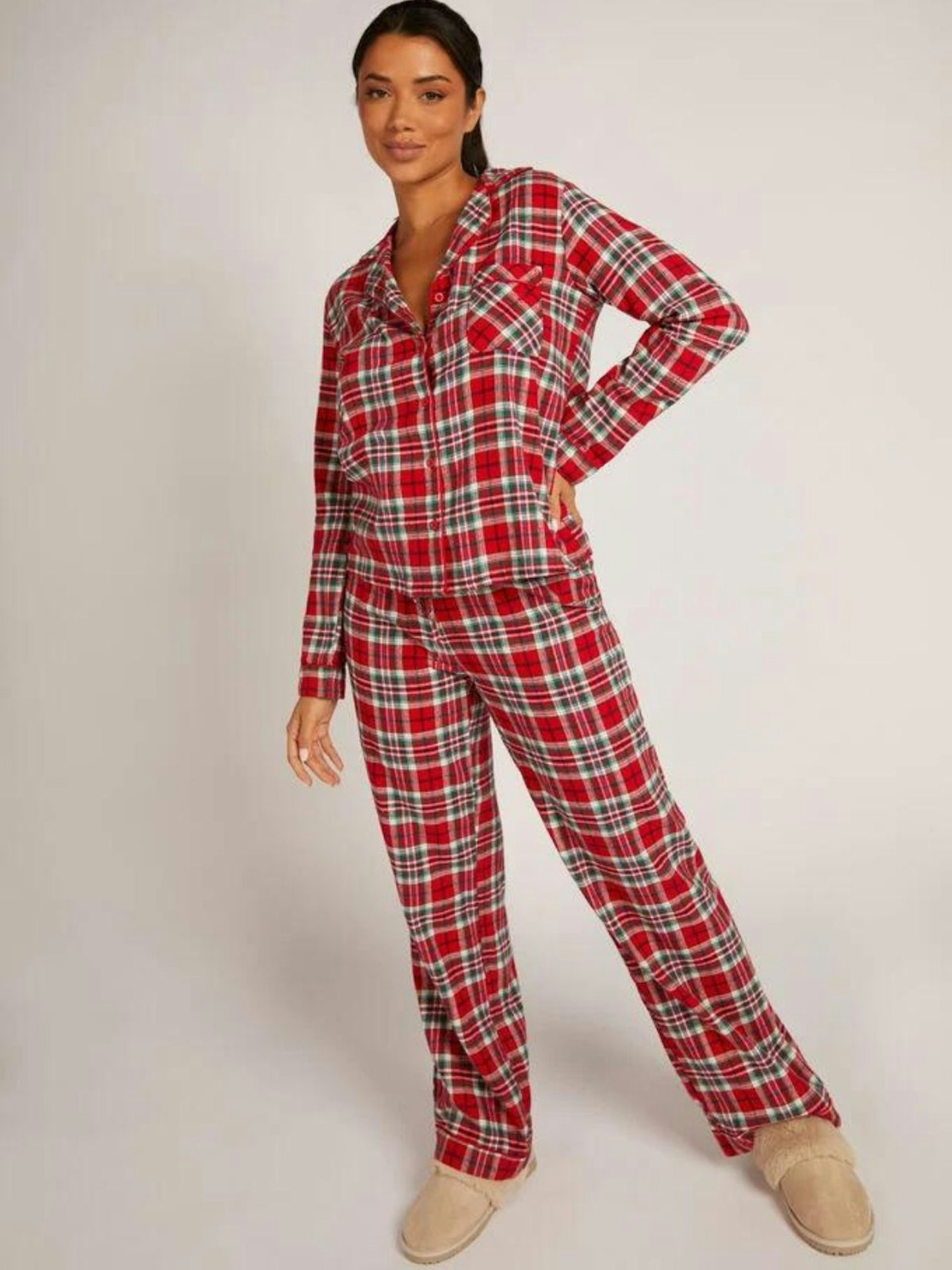 Boux Avenue Check Cotton Pyjamas In A Bag