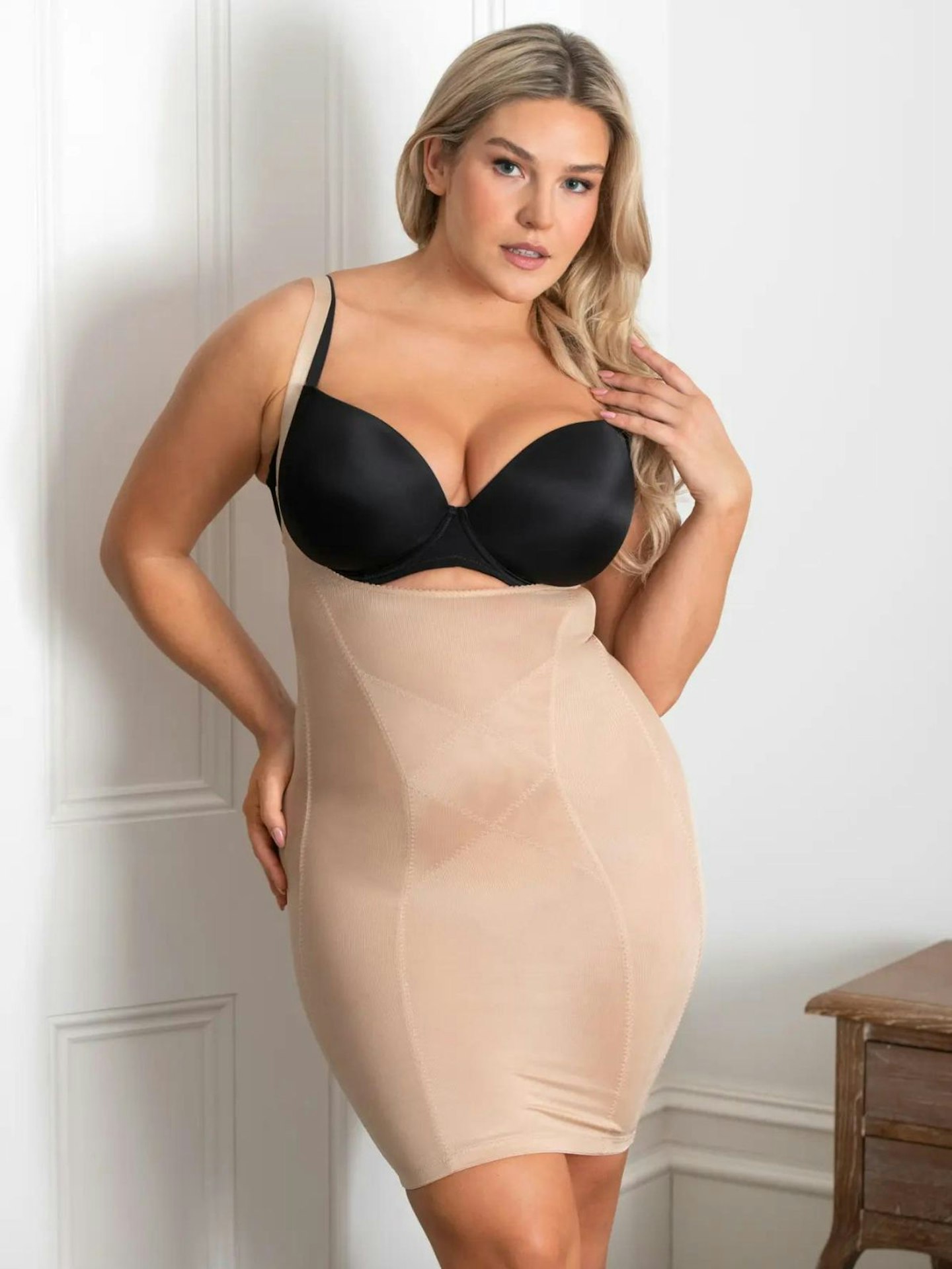 Women Full Slip Dress Strapless Tummy Firm Control Body Shaper Slim  Shapewear UK