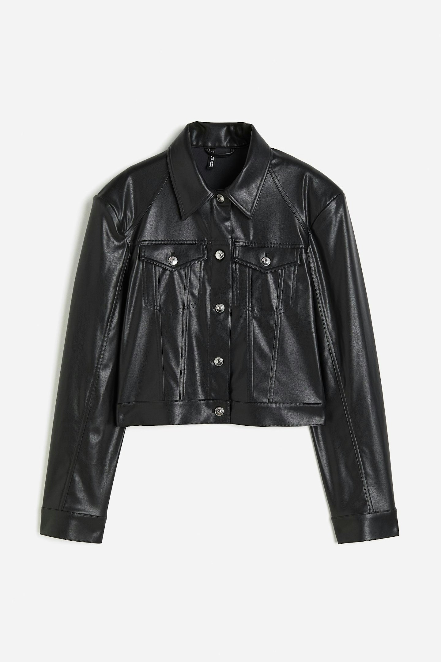 H&M Shoulder Pad Coated Jacket