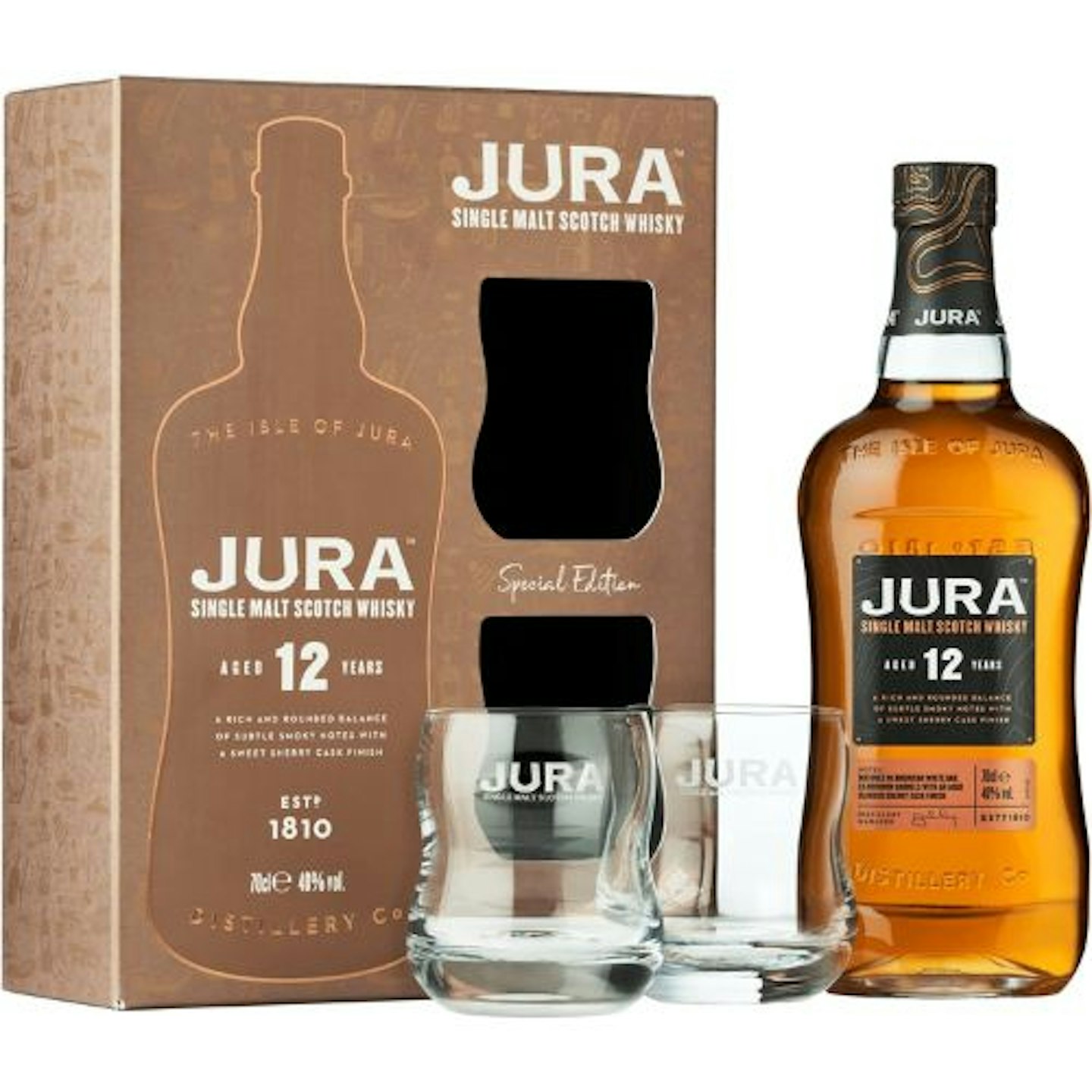 Jura 12 Year Old Single Malt Whisky Gift Pack
