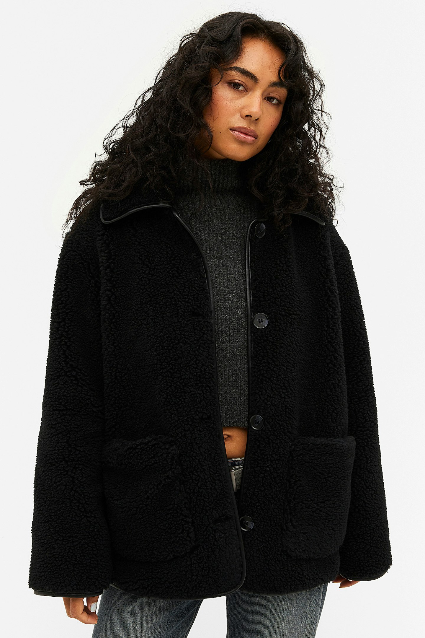 Best teddy coats Monki Teddy Faux Fur Jacket