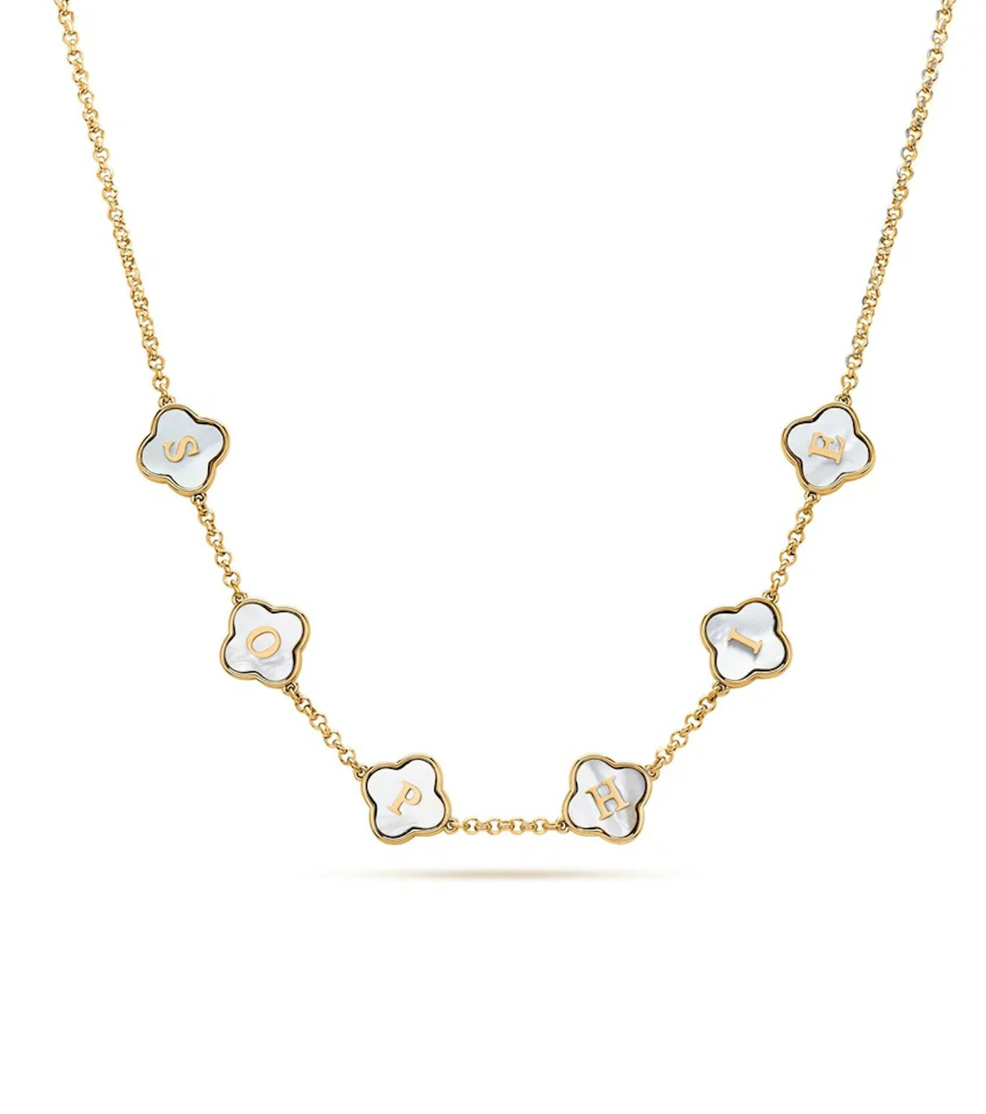 Abbott Lyon Clover Custom Name Necklace (Gold)