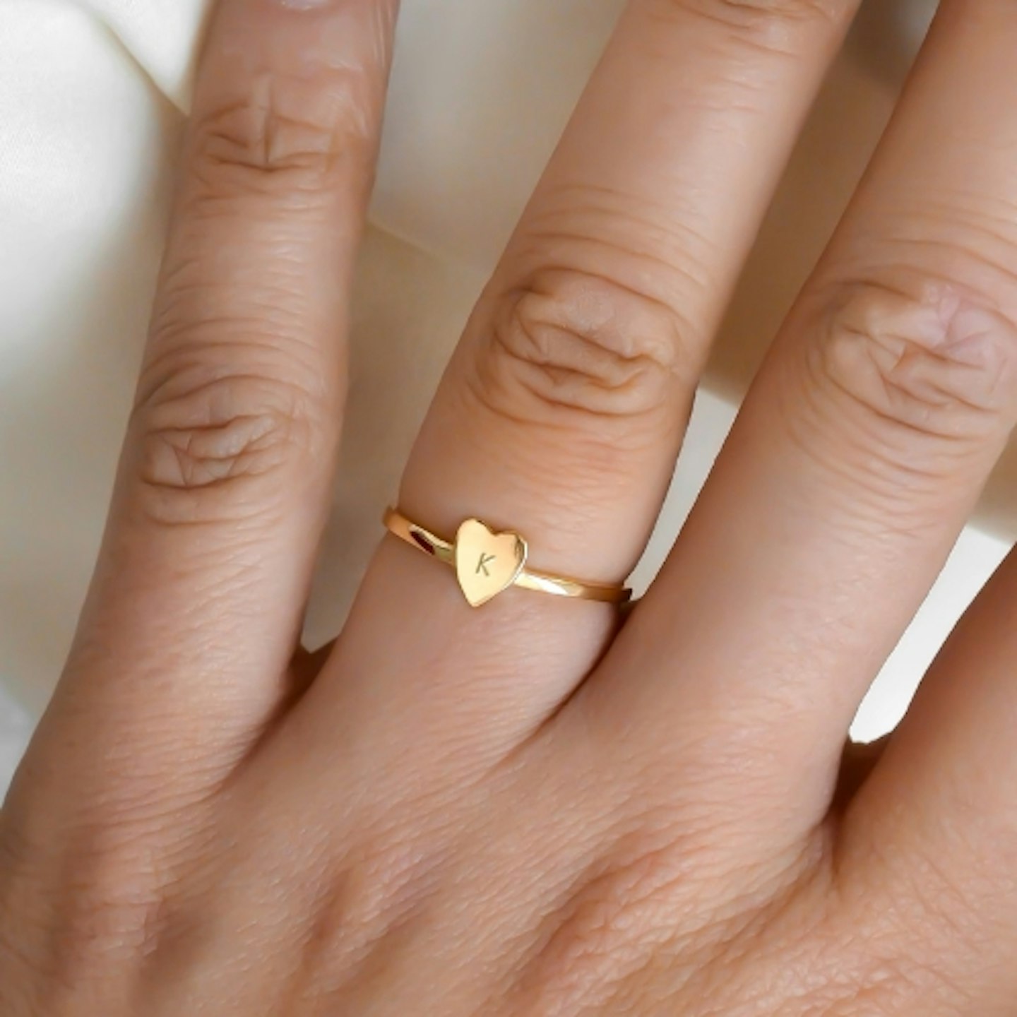 Danica Dainty Initial Heart Ring